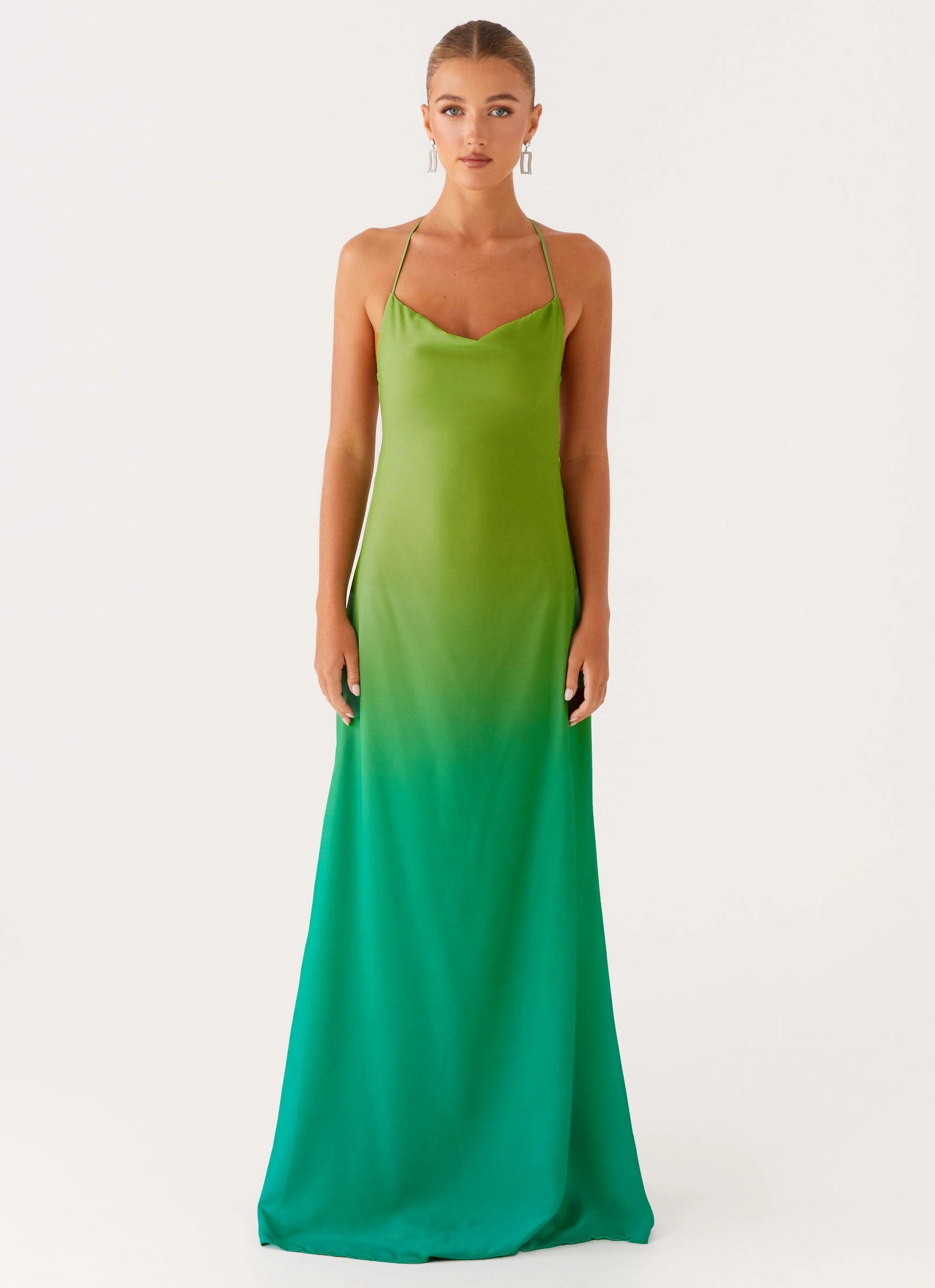 Eco-friendly Opposites Attract Maxi Dress - Green Ombre