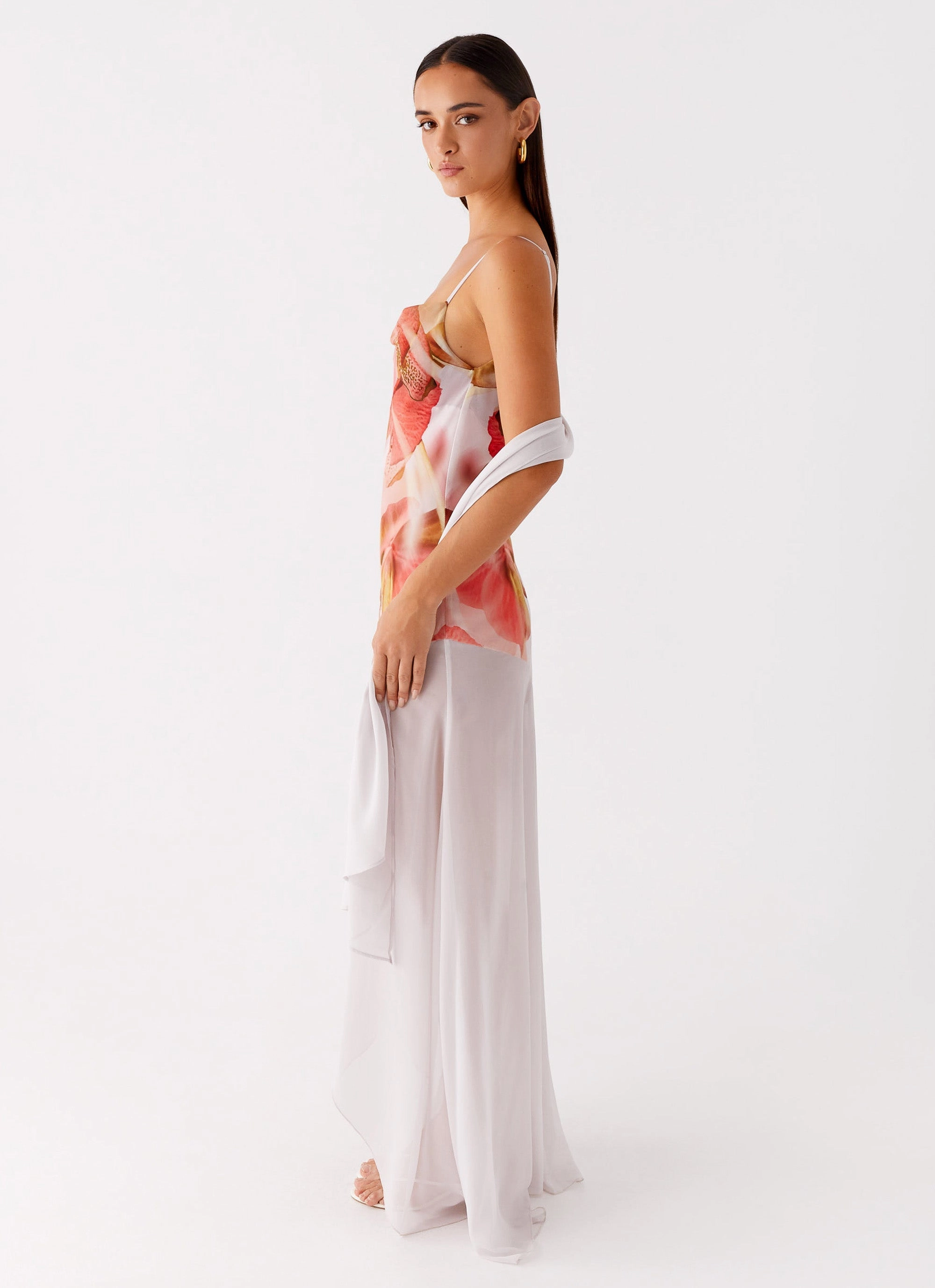 Effortless Elegance Multi Season Loire Maxi Dress - Peach Rose