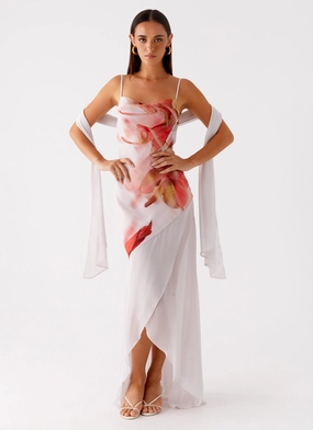 Emerging-Brand Youth Charm Loire Maxi Dress - Peach Rose