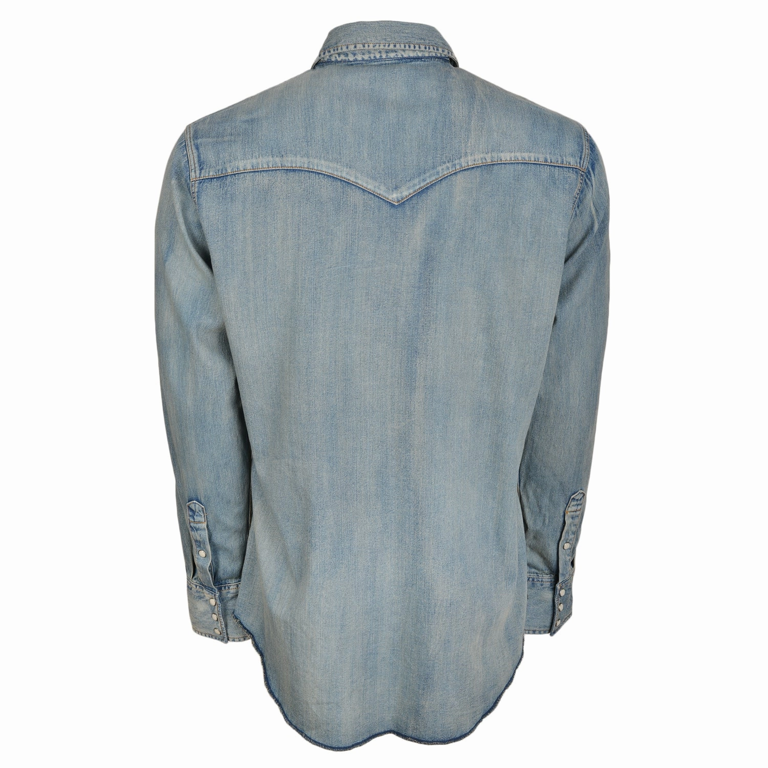 Workwear Style Water Repellent Finish STS Ranchwear Mens Mcrea Stone Washed Denim 100% Cotton L/S Shirt