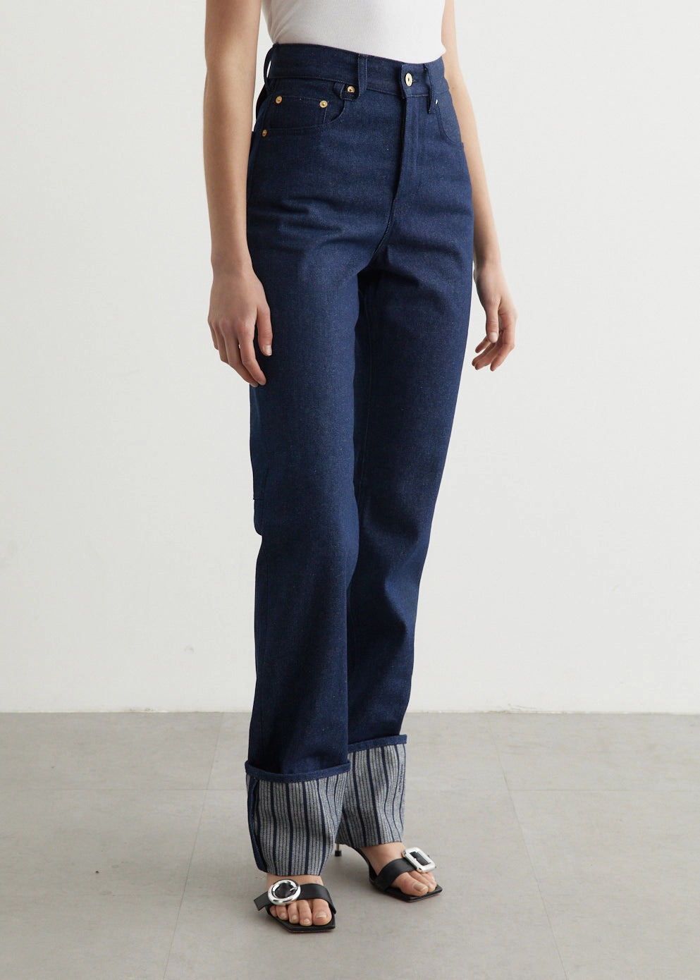 Everyday Style Le De-Nimes Droit Jeans Comfortable Wear Trendy Choice