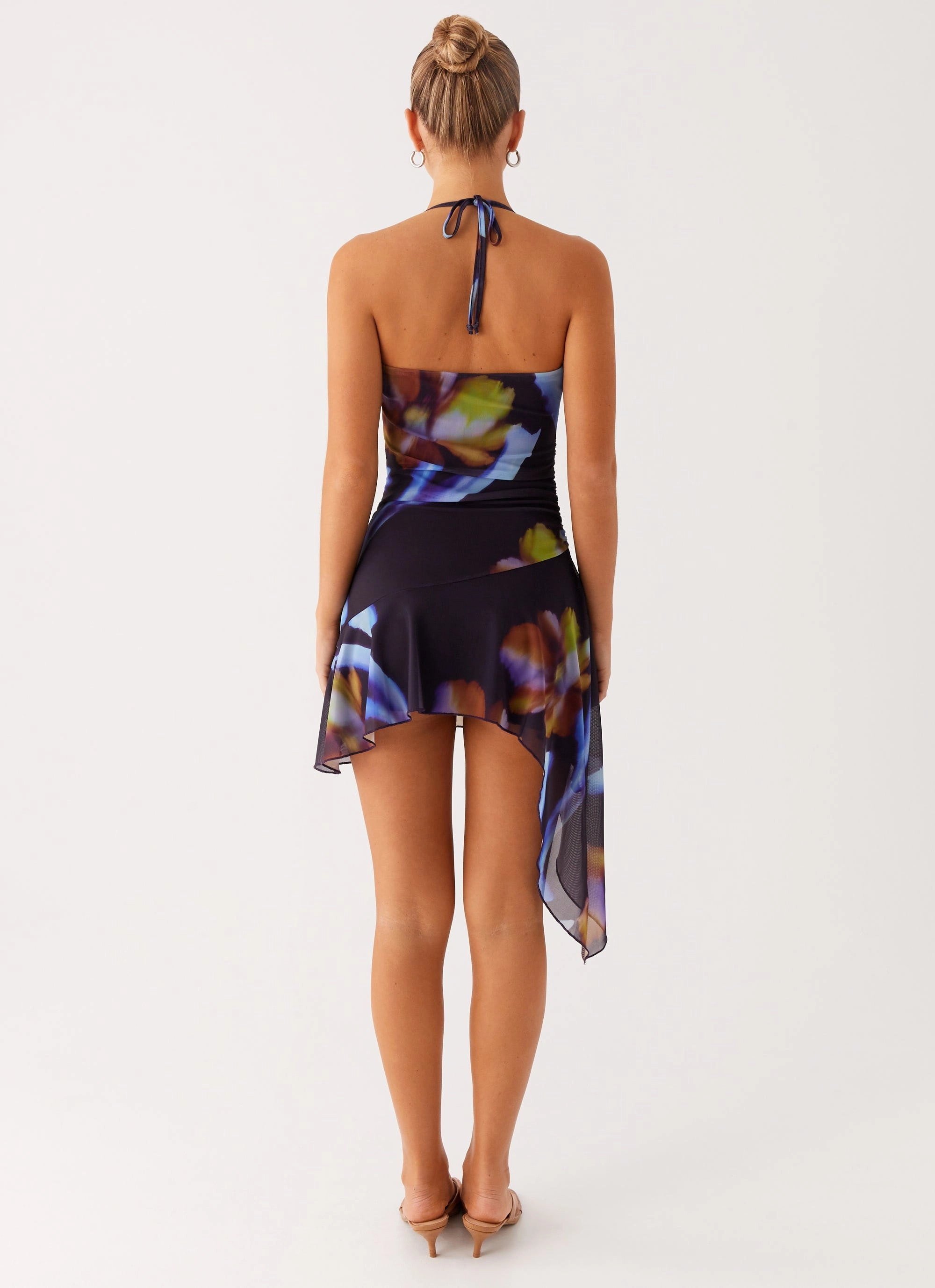 Gentle Flow Sleek Feel Algarve Mini Dress - Dark Floral