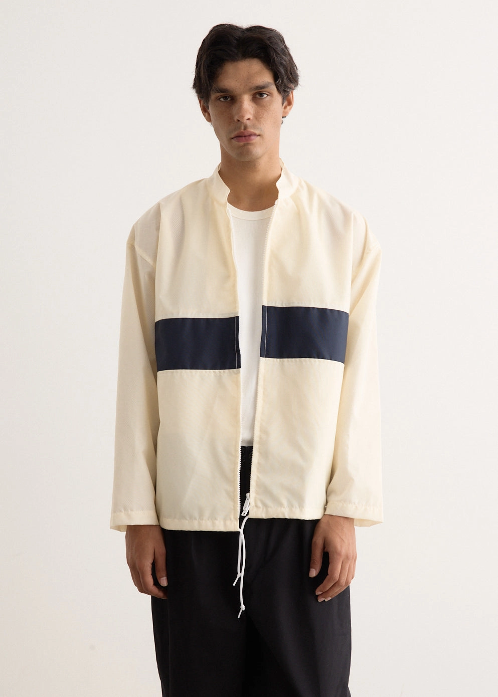 Weatherproof Zippers Outdoor Adventure Stripe Nylon Oxford Boat Jacket