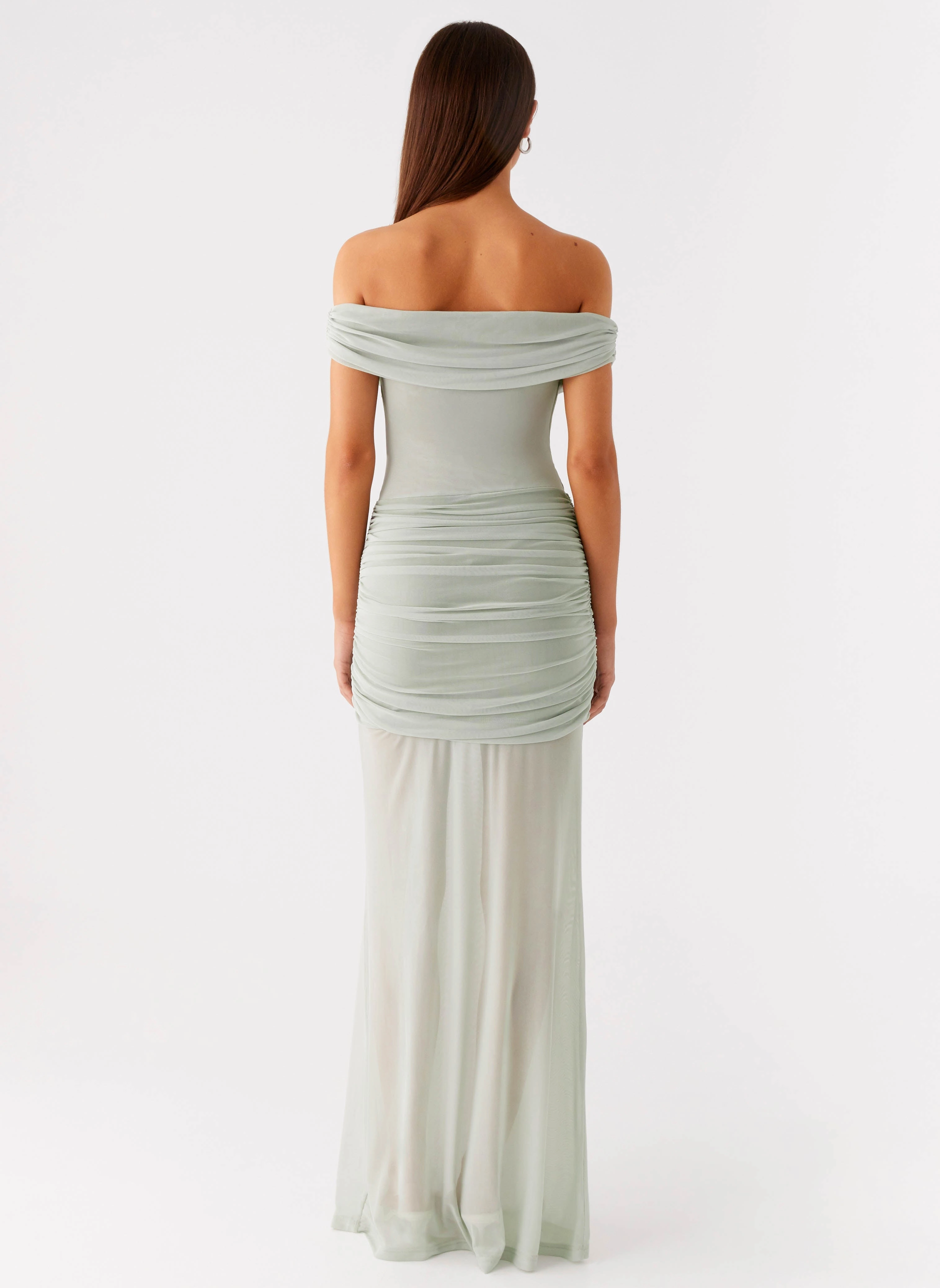 Eyllin Off Shoulder Maxi Dress - Sage Sleek Touch