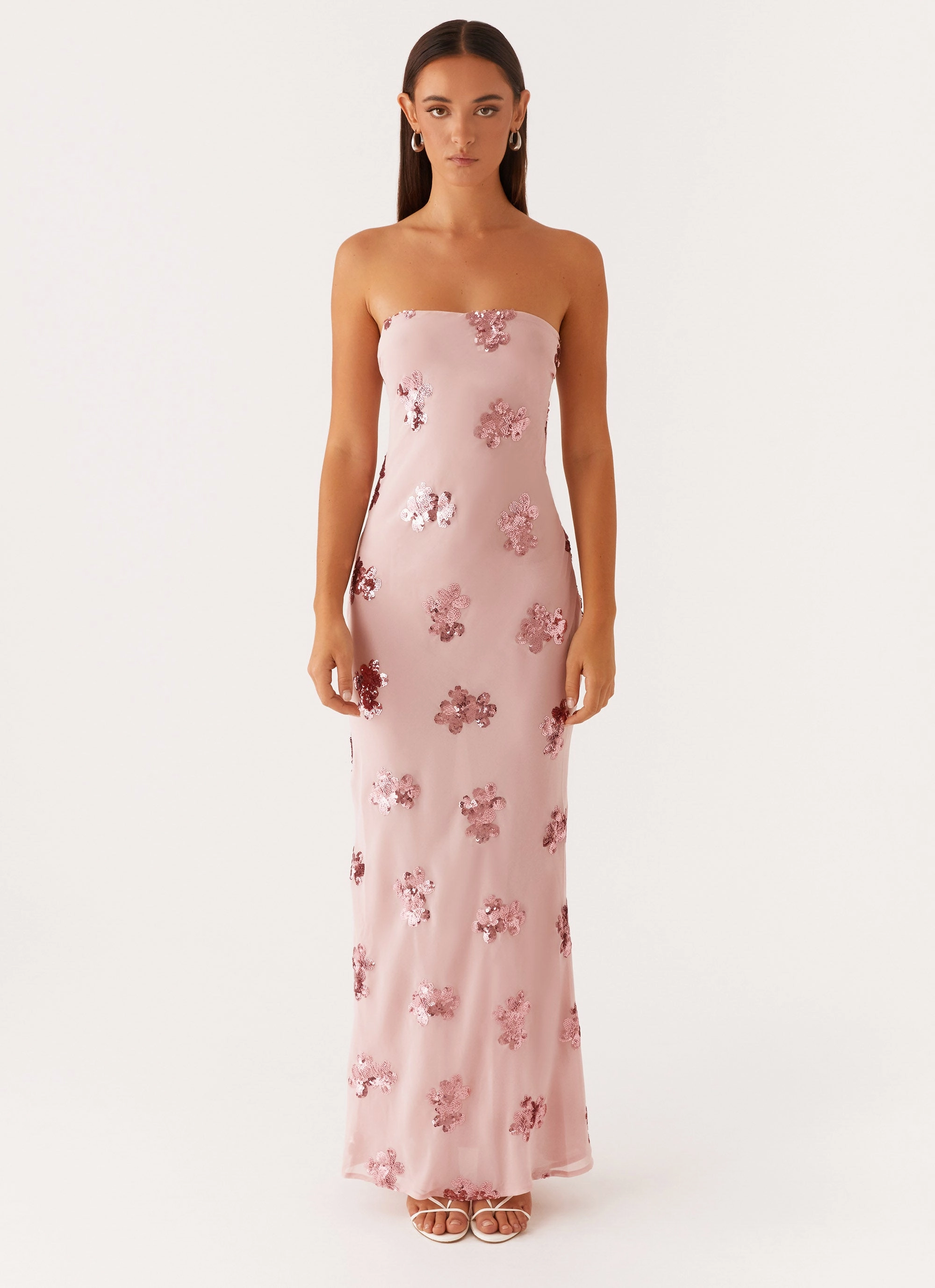 Feminine Movement Sweet Escape Sequin Maxi Dress - Baby Pink