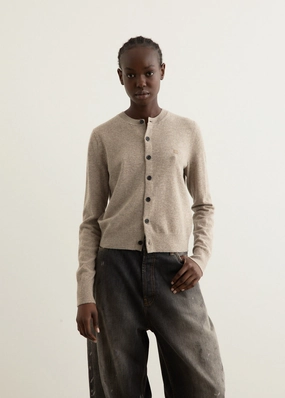 Sweatshirts Fitted Cardigan Circular Knit Pattern Light Warmth