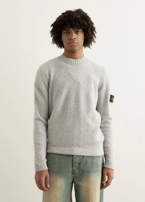 GarmentDyed Effect Functional Drape Fancy Yarn With Contrast Stitch Sweater