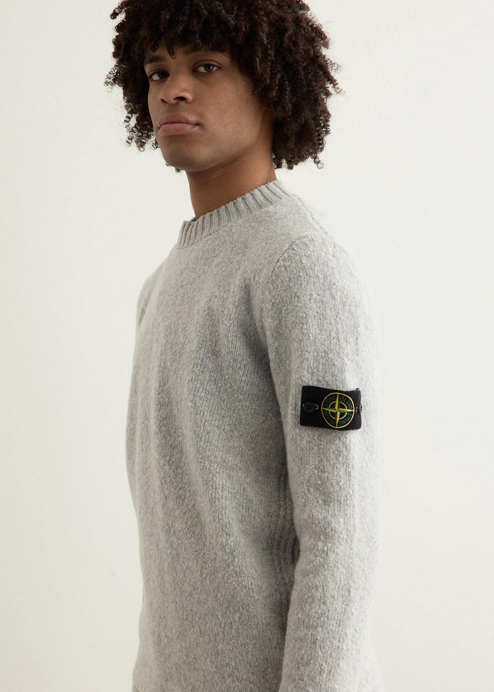 Sustainable Fibers Fancy Yarn With Contrast Stitch Sweater