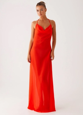 Fantasy Maxi Dress - Orange Match Quick