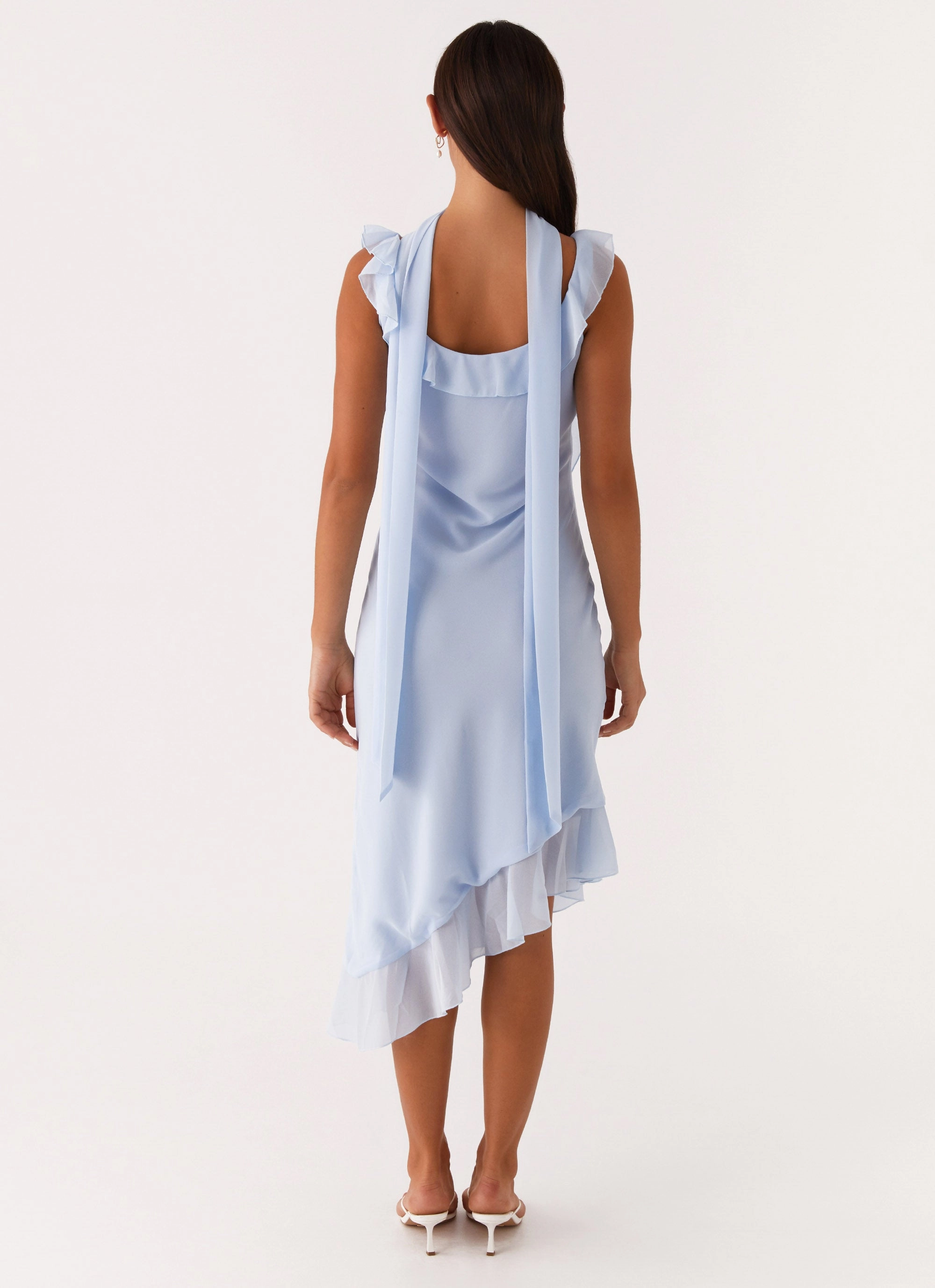 Fariday Midi Dress - Blue Soft Lines