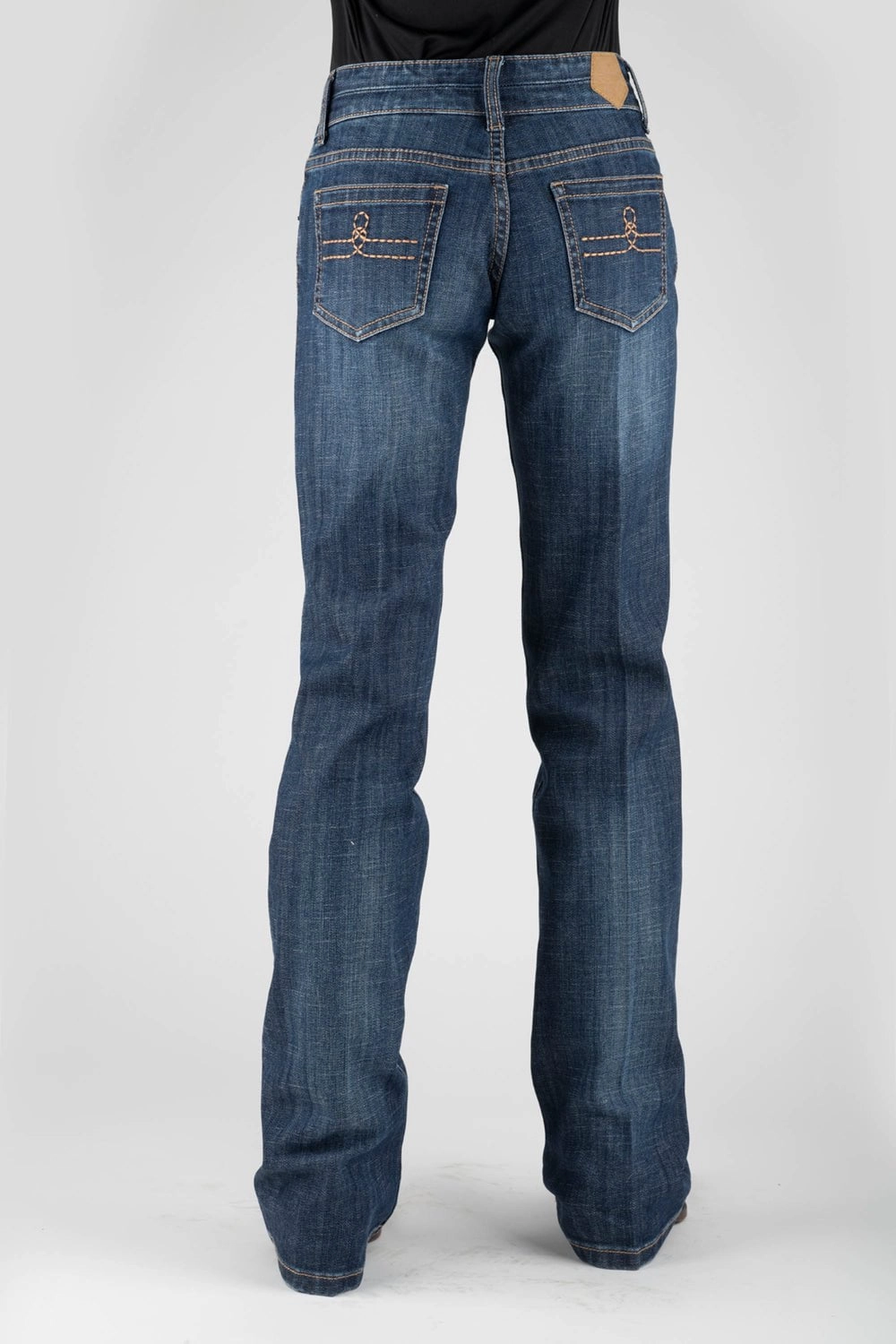 Tin Haul Womens Rosie Double X Loop Blue Cotton Blend Jeans Home Comfort Teen Outfit