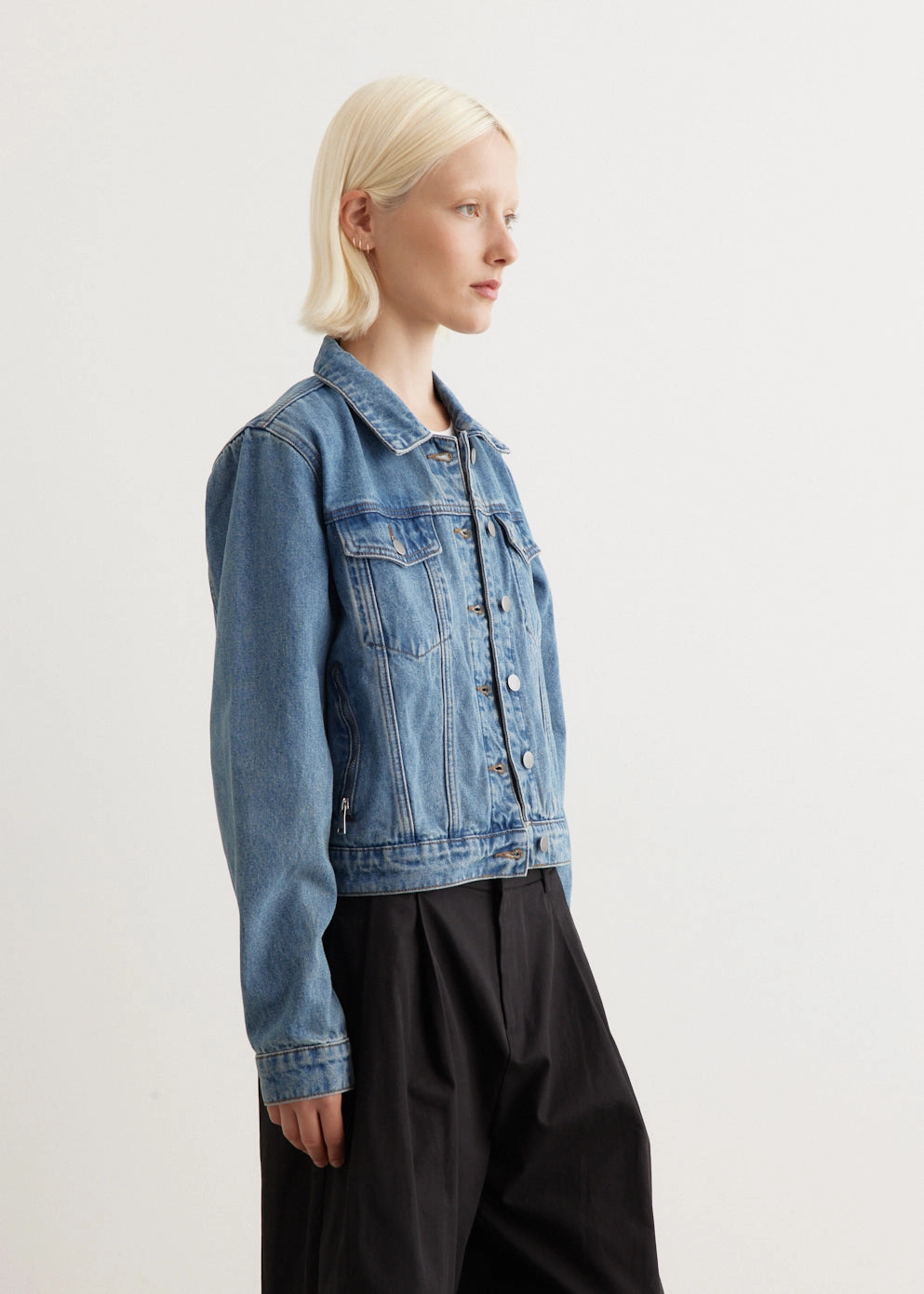 Zipper Denim Jacket Soft Cover