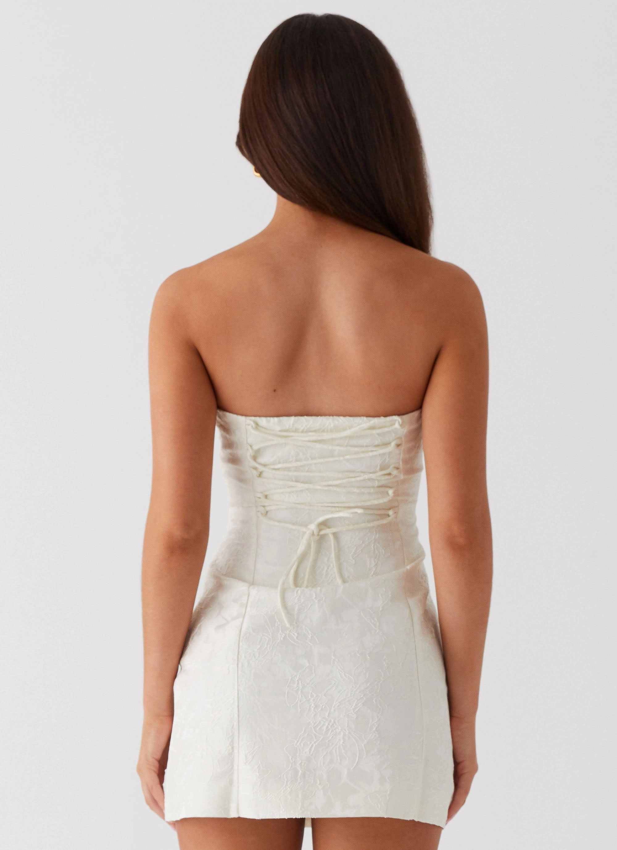 Eternity Strapless Mini Dress - Ivory Travel Edge