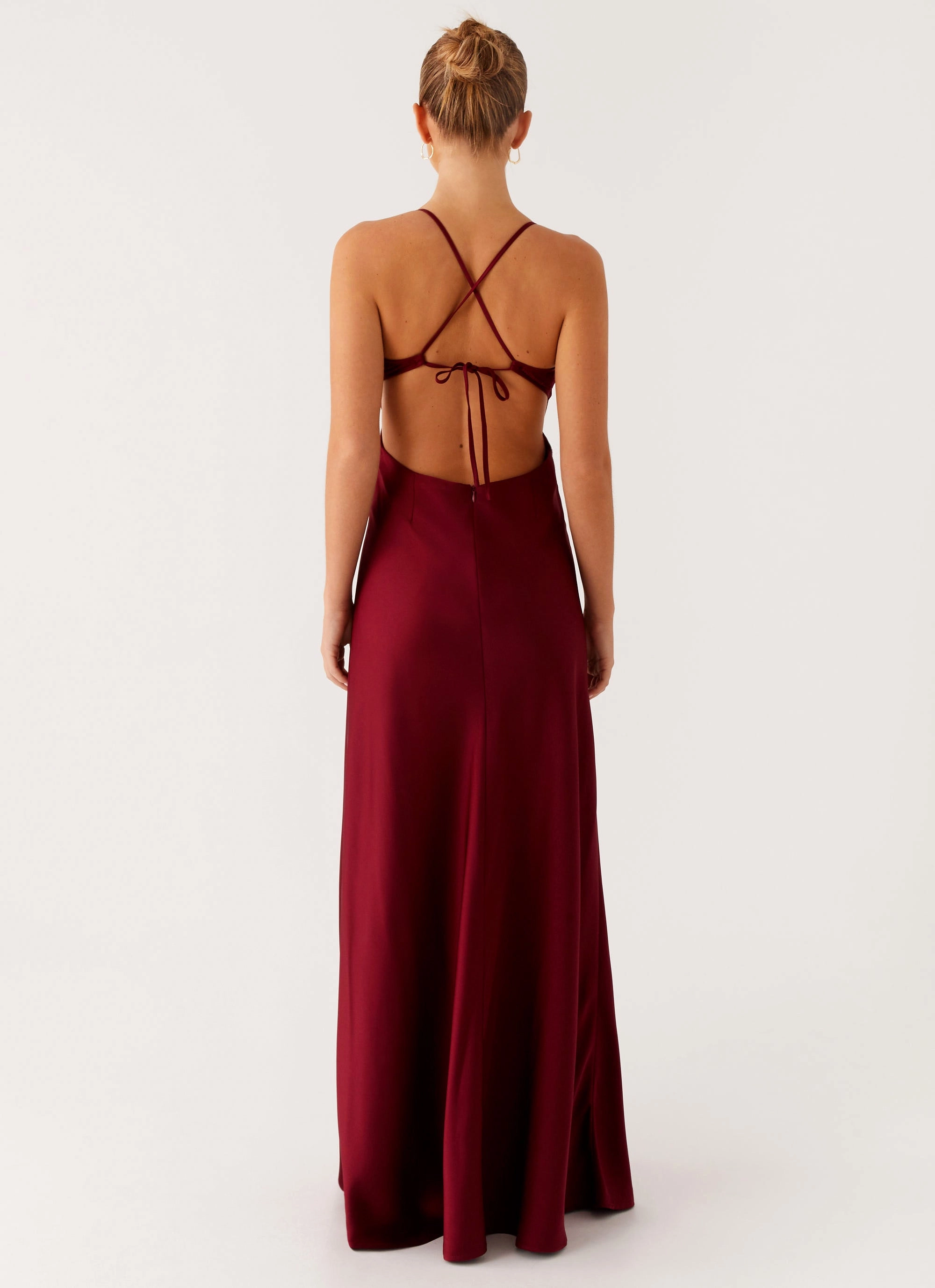 Flattering Silhouette Wear Joanie Maxi Dress - Maroon