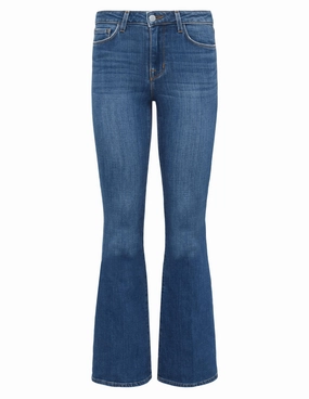 L'Agence Bell High Rise Flare Jean Straight Leg Cool And Clean