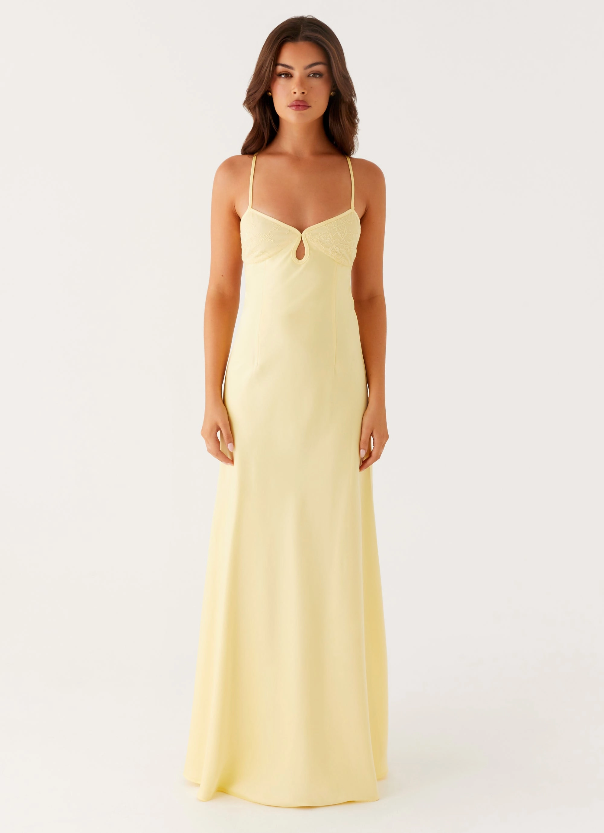 Joanie Maxi Dress - Yellow Texture Blend Chilly Comfort Wear