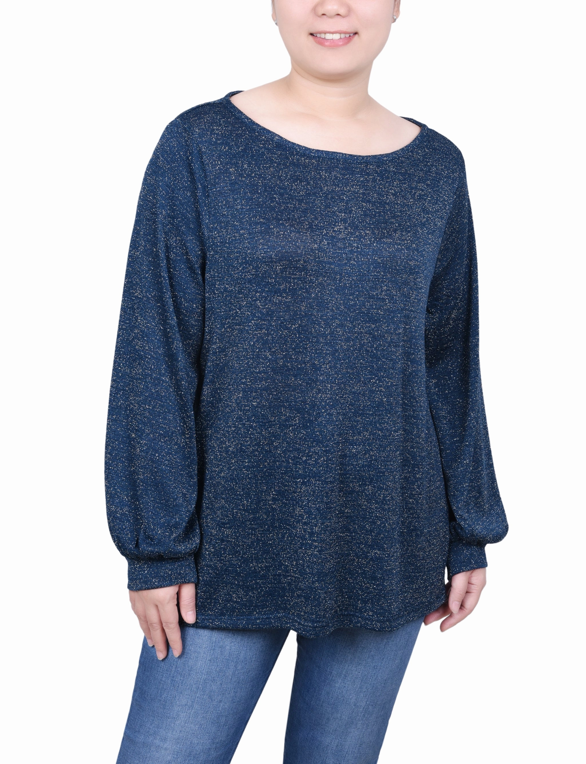 Laidback Mood Petite Long Sleeve Tunic Top