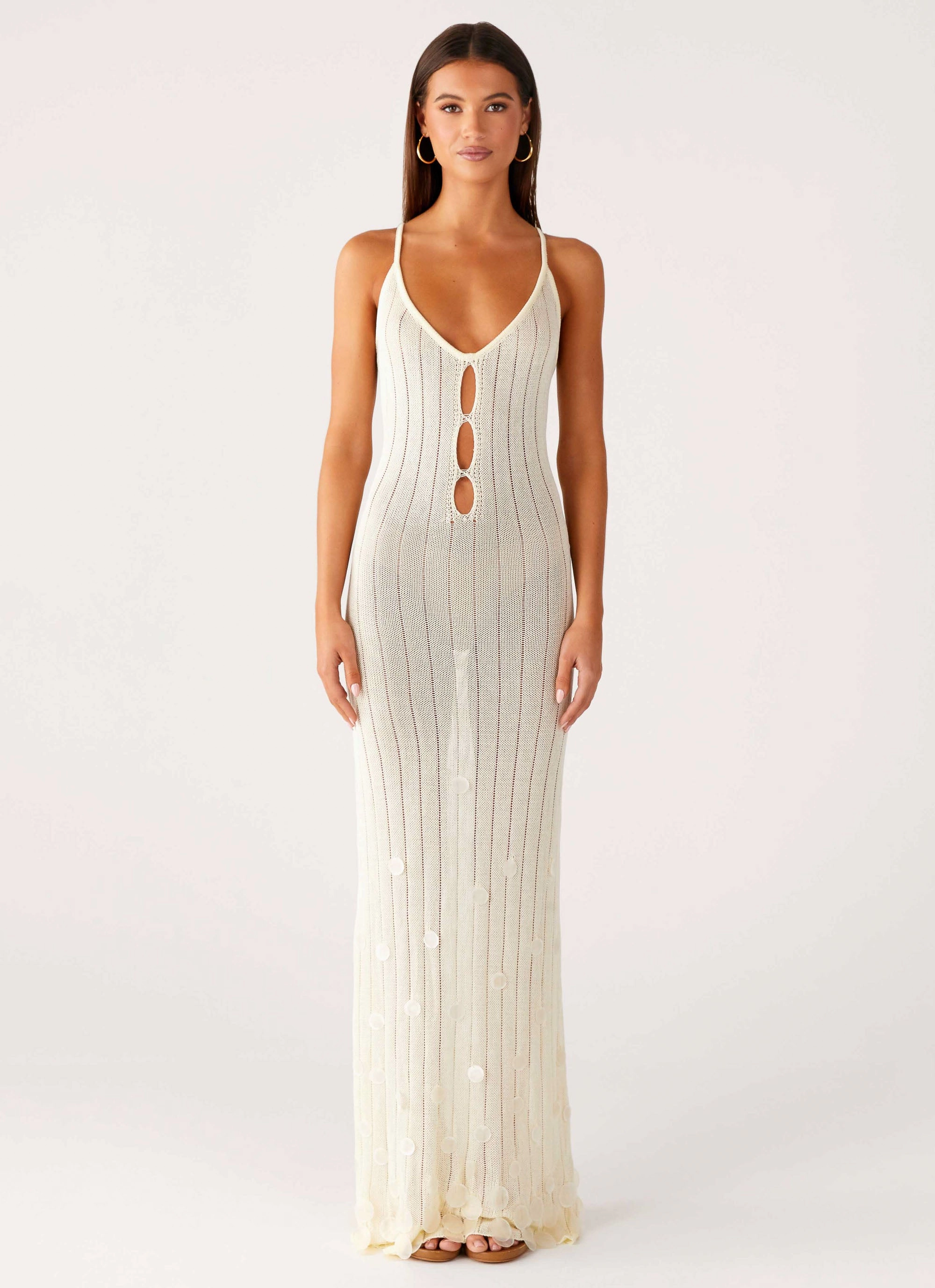 Siren Song Crochet Maxi Dress - Ivory Shared Moment