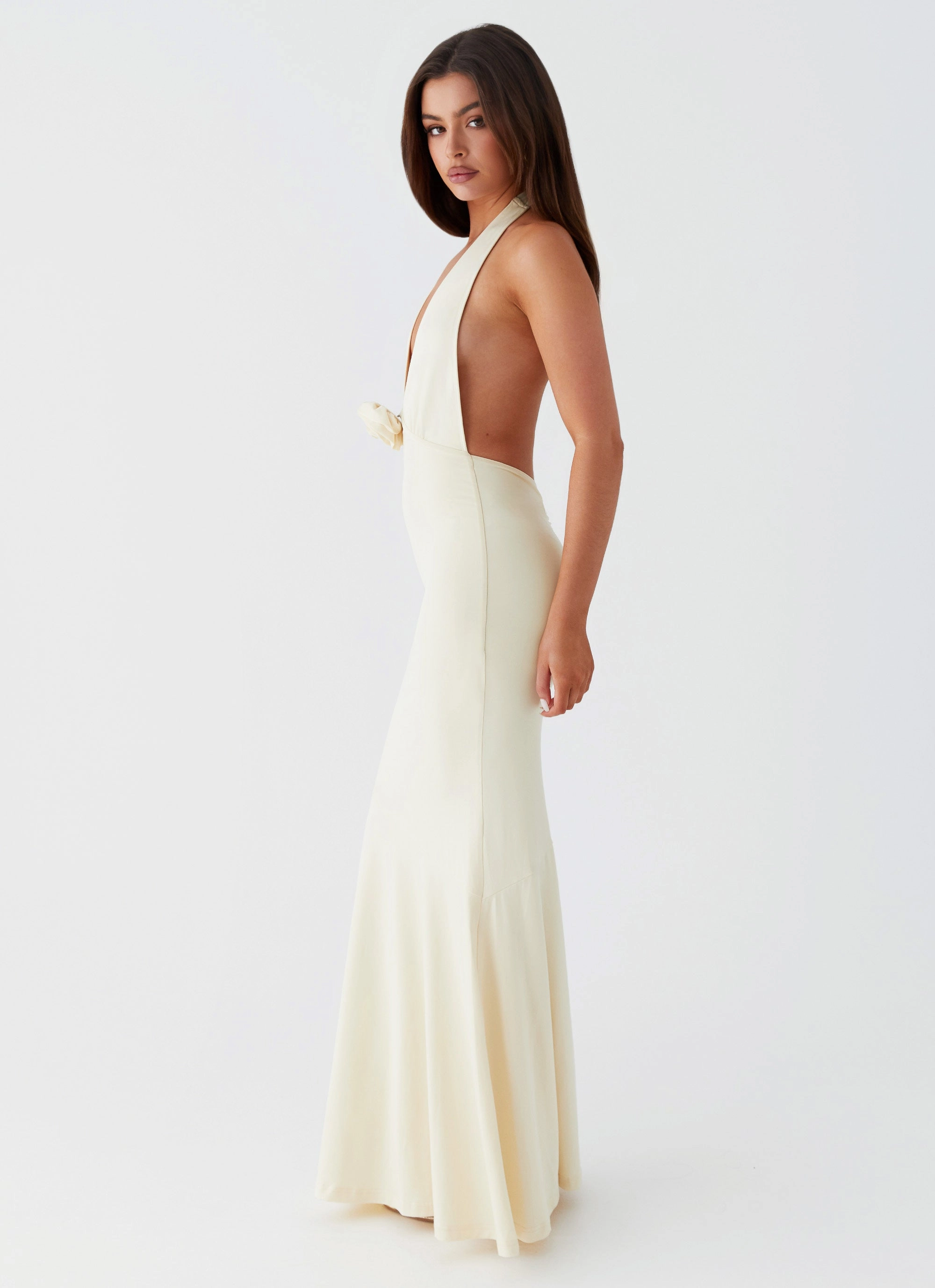 Eliza Rose Maxi Dress - Yellow Polished Edge