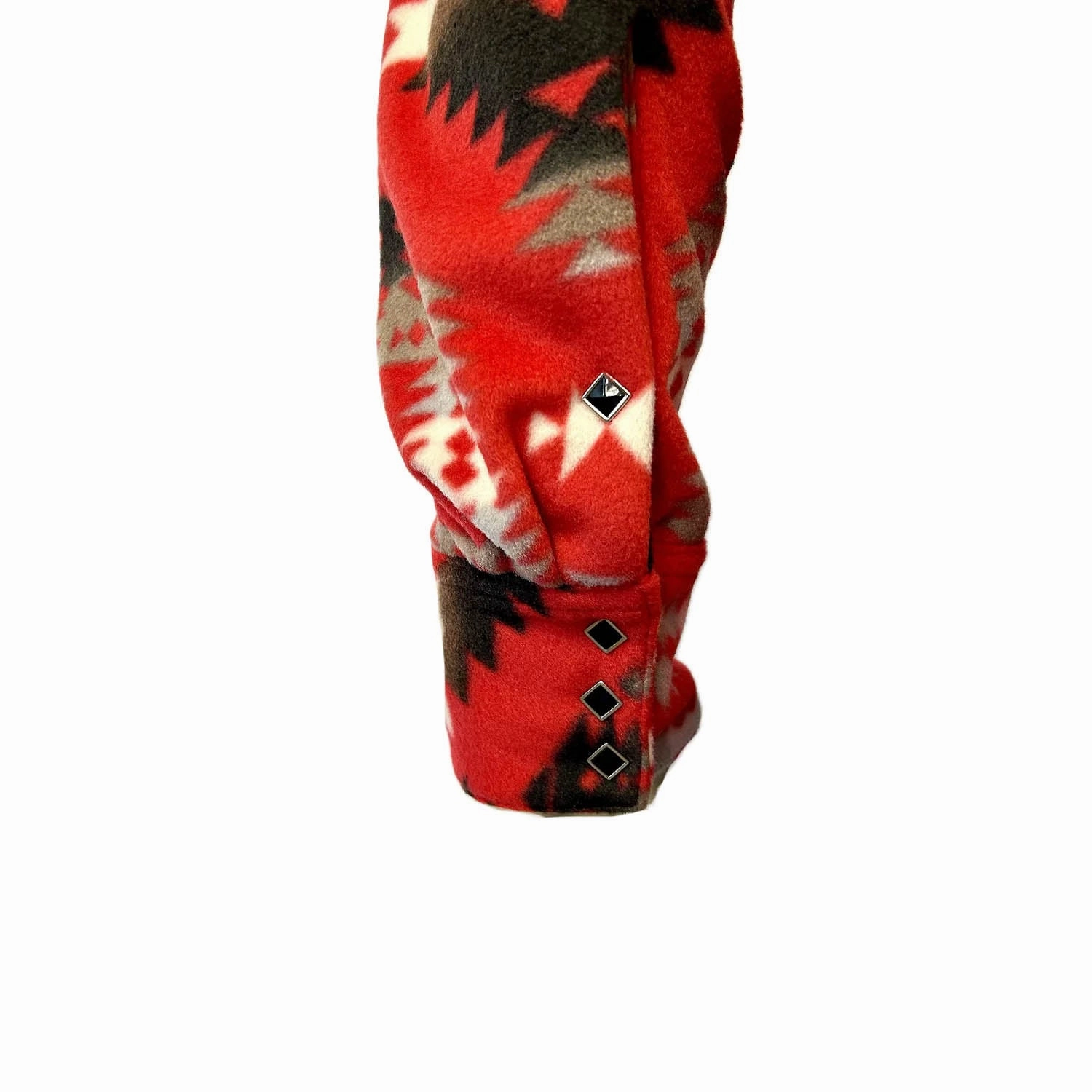 Rockmount Mens Native Pattern Western Red/Grey Fleece L/S Shirt Seasonal Wardrobe Luxurious Feel