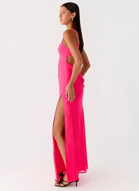 Soft Presence Casual Tones Alouette Maxi Dress - Fuchsia