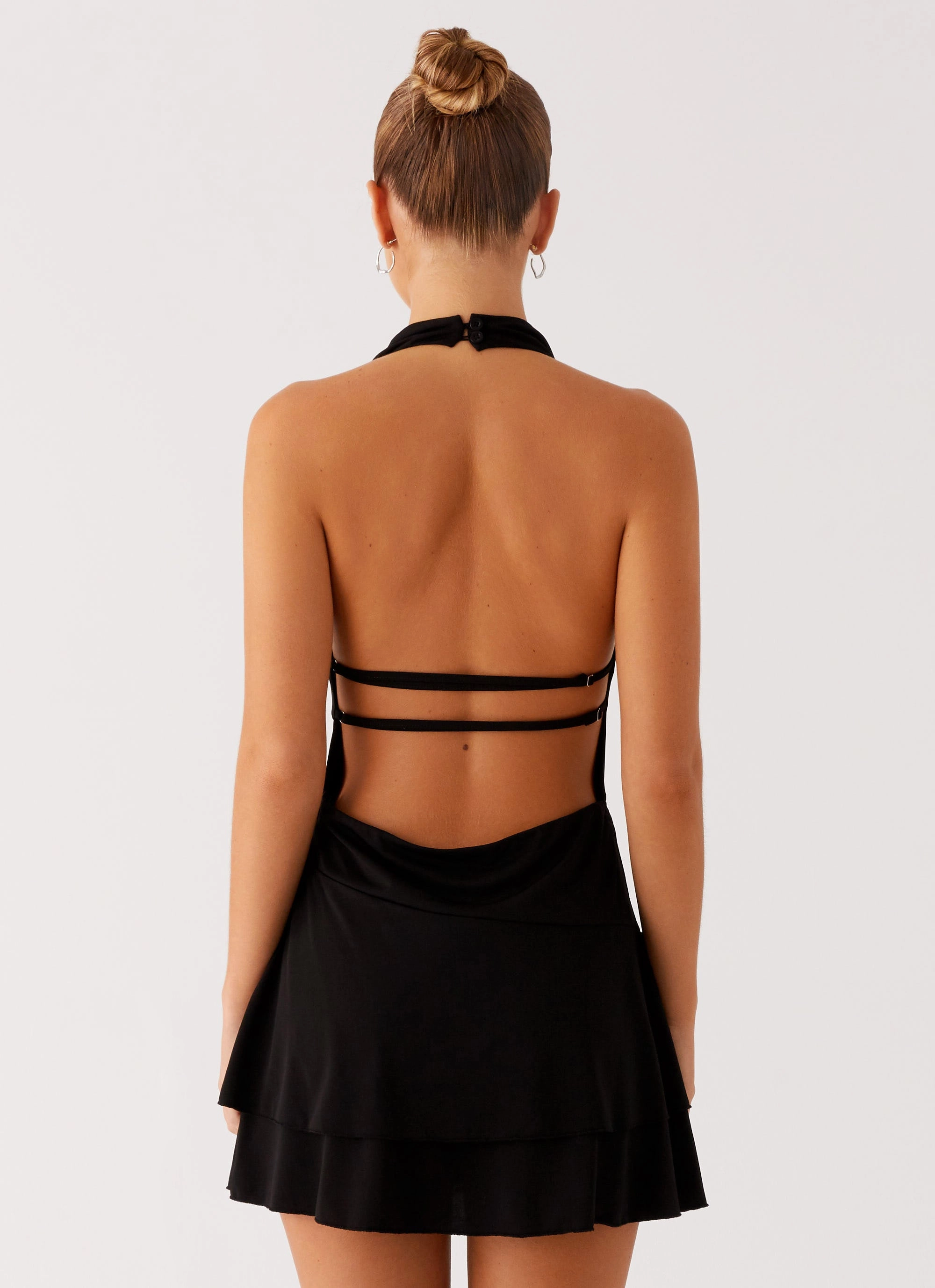 Lined interior Easy Texture Feel Good Mini Dress - Black