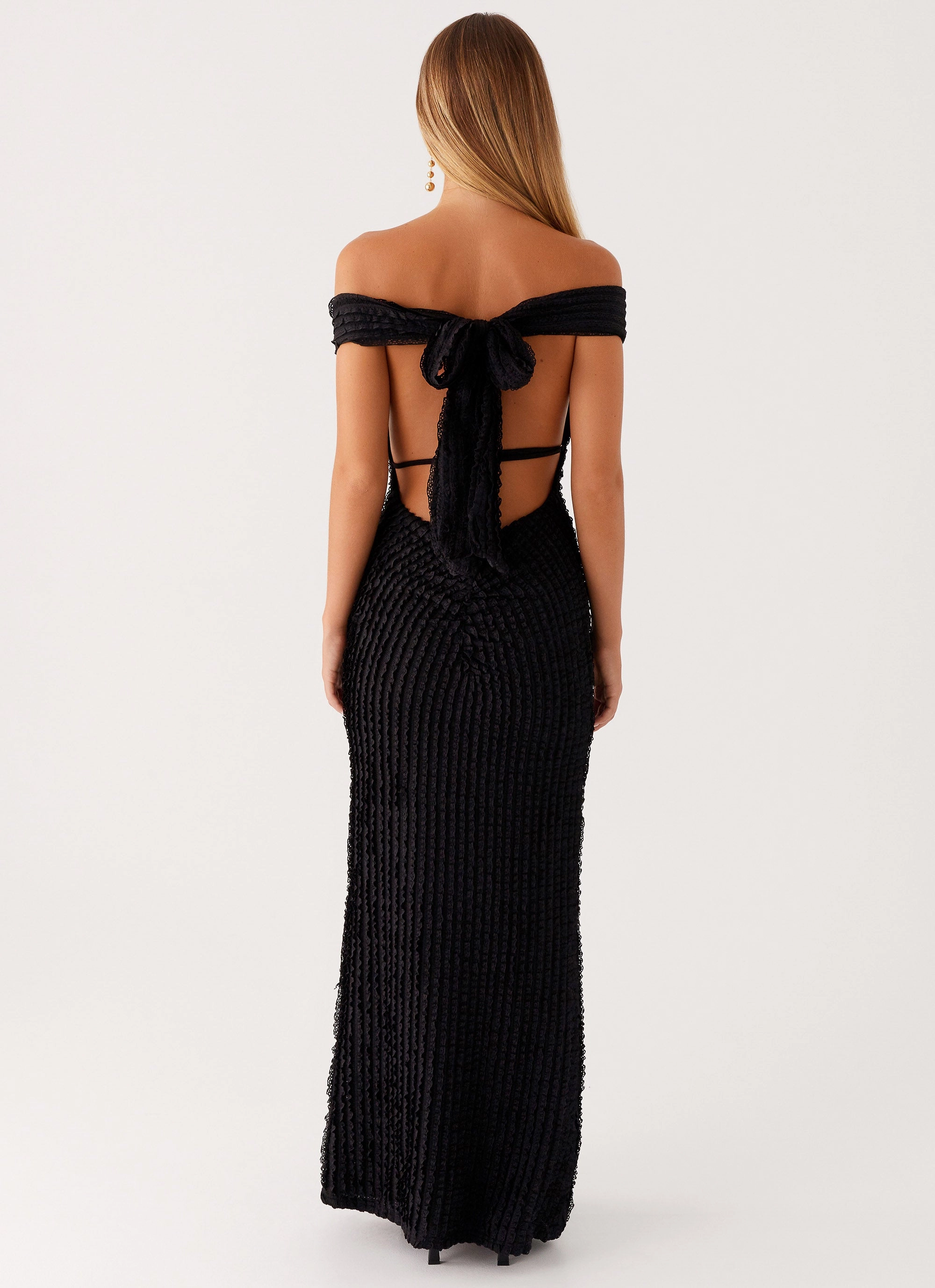 Chantelle Maxi Dress - Black Empire-Waist