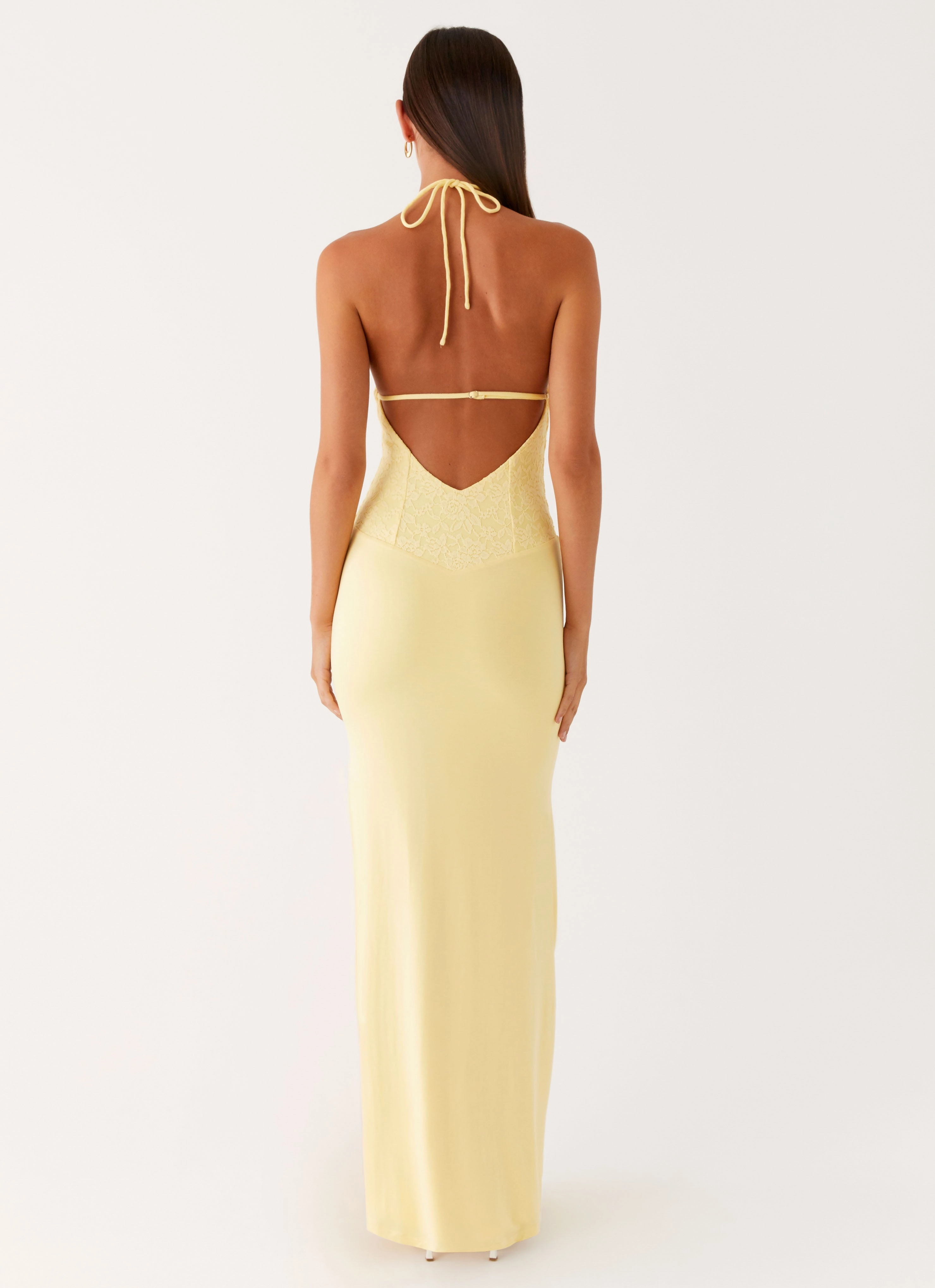 Fiesta Halter Maxi Dress - Sunny Yellow OdorControlTreatment
