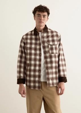 Filson Cotton Flannel x Cotton Oilskin Jacket Reinforced Collar Structure Winter Ready