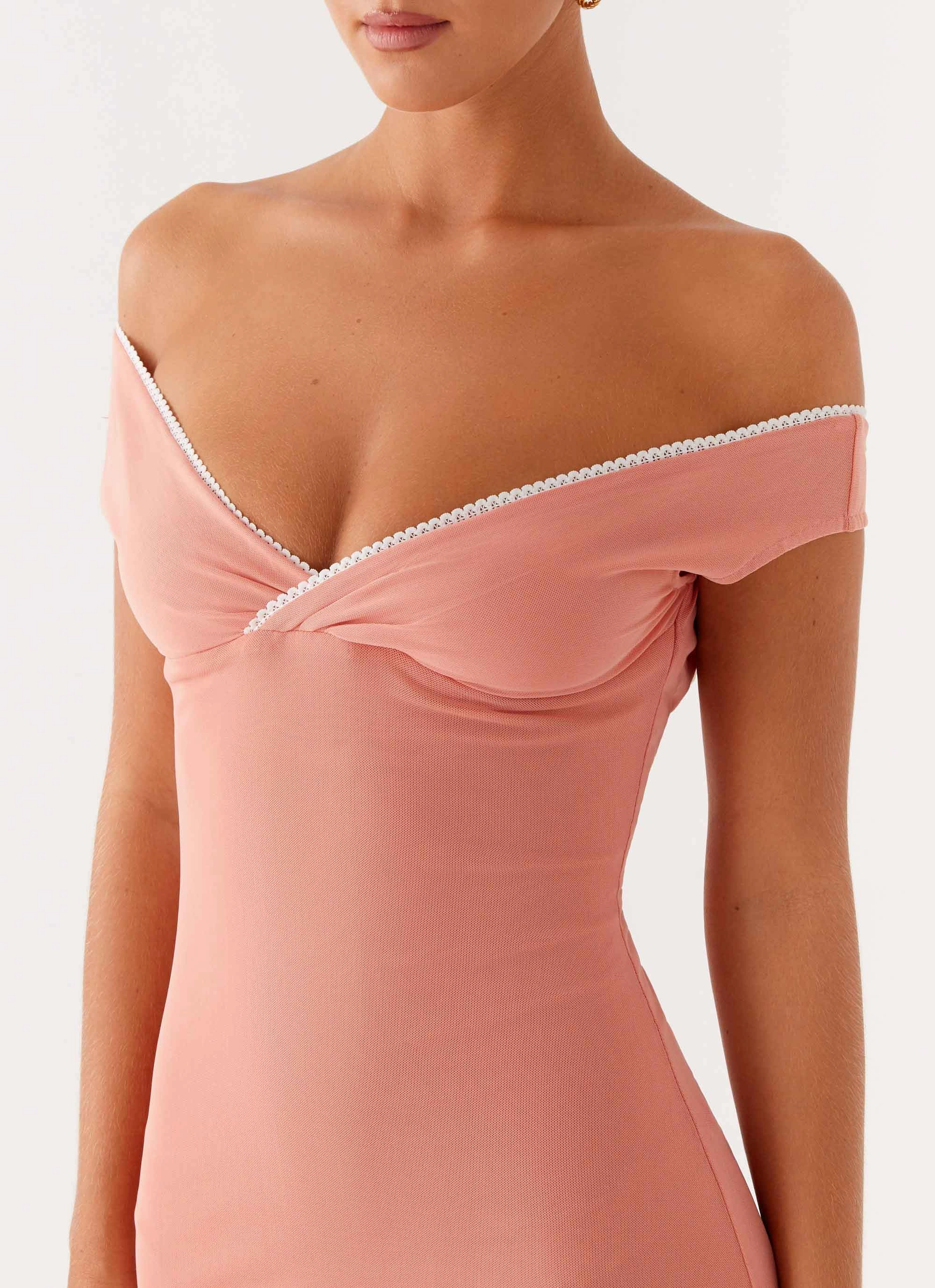 Katiya Maxi Dress - Peach ConvertibleNeckline