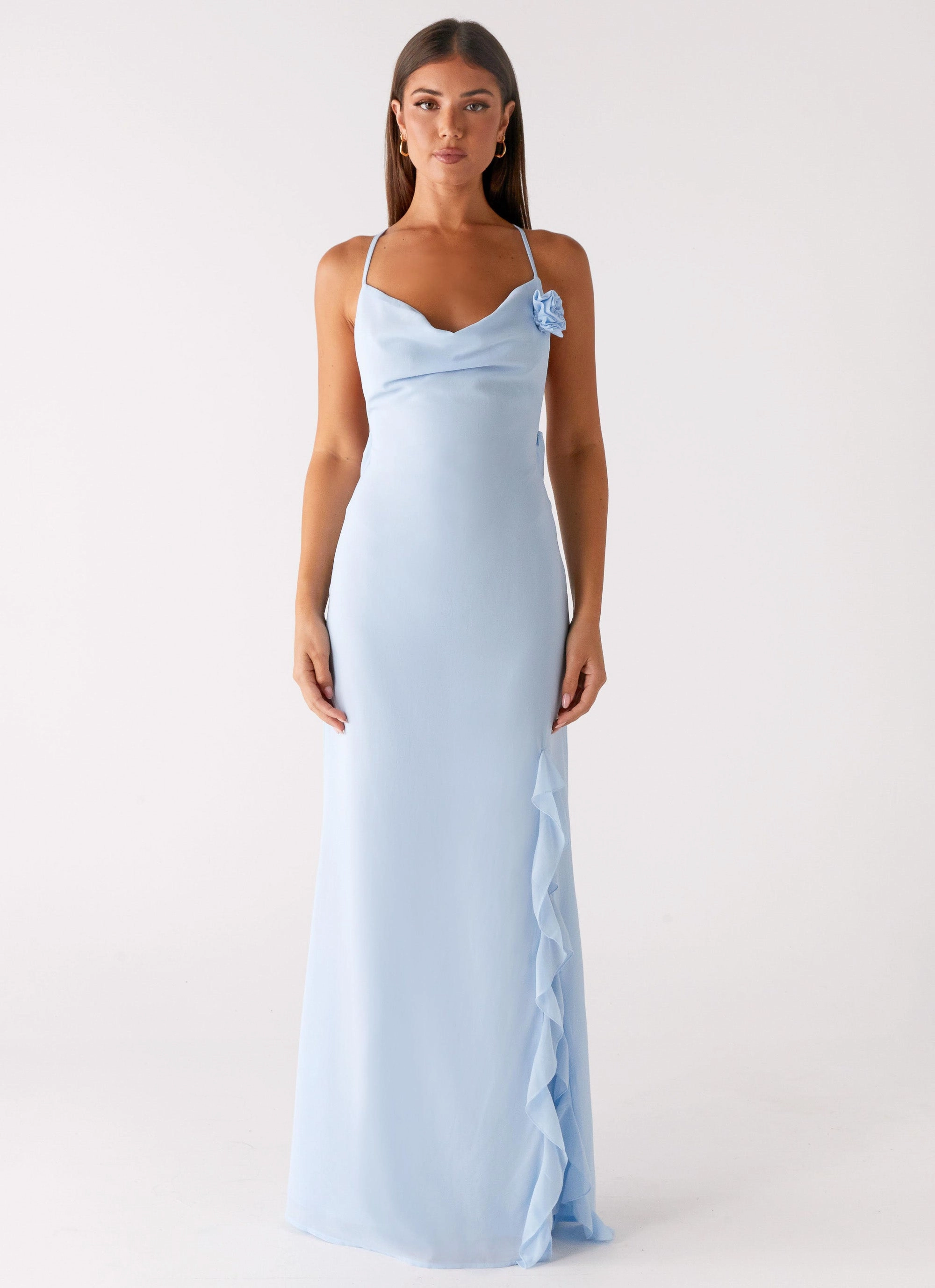 Sophisticated Appeal First Class Maxi Dress - Blue