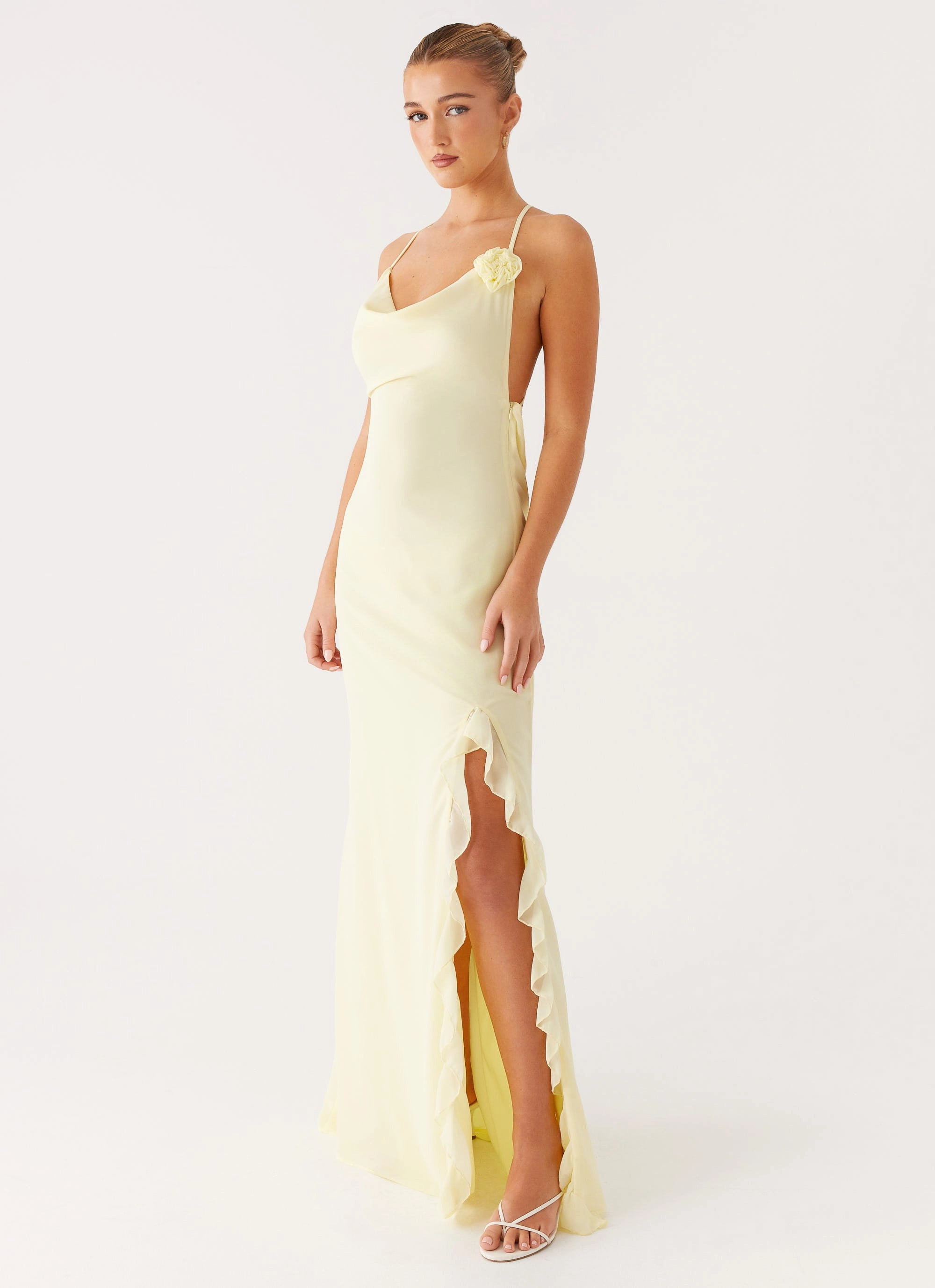 Calm Drape First Class Maxi Dress - Yellow
