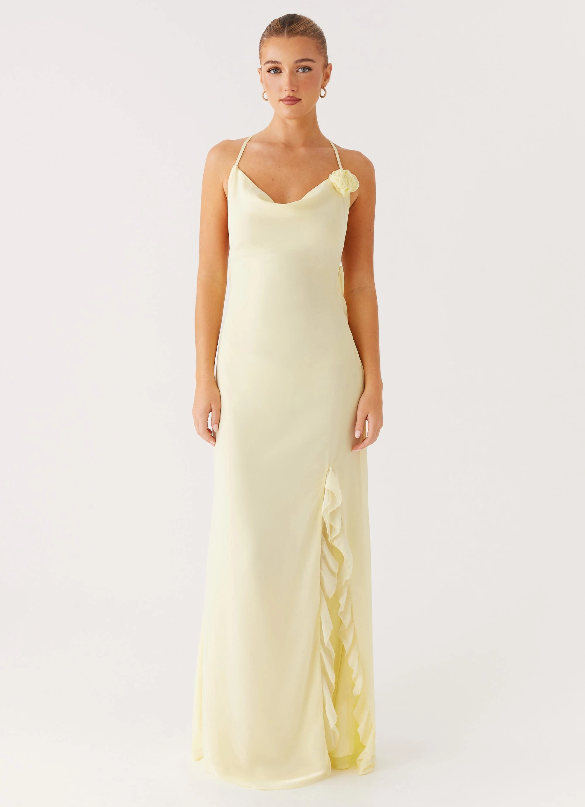 First Class Maxi Dress - Yellow Beauty Feel Romantic Bloom