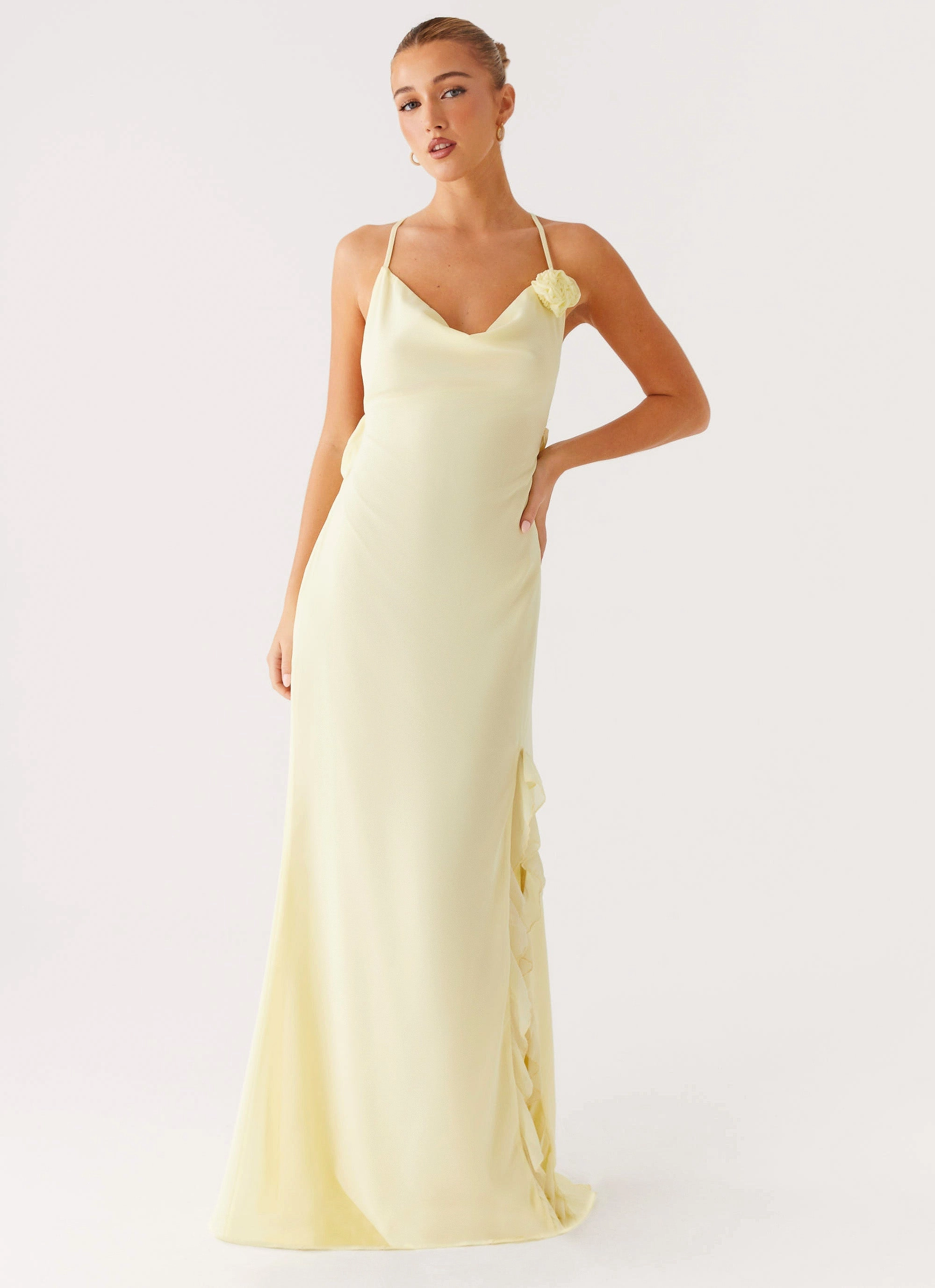 Cocktail-Party First Class Maxi Dress - Yellow