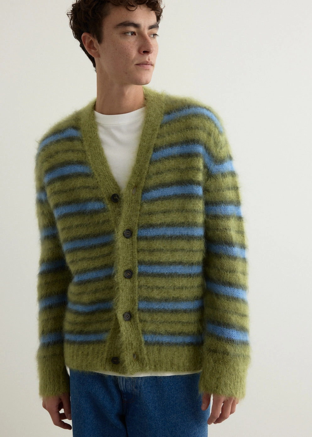 Elastic hem WaterRepellent Finish V-Neck Long Sleeve Cardigan