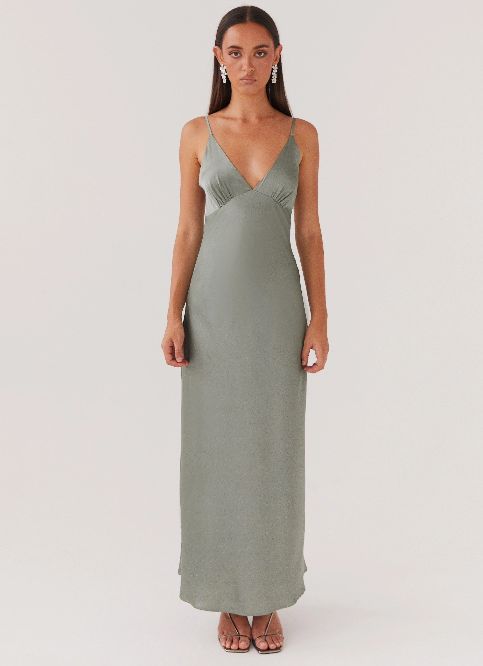 Sorrento Sun Maxi Dress - Teal Sleek and Simple Minimal Cut