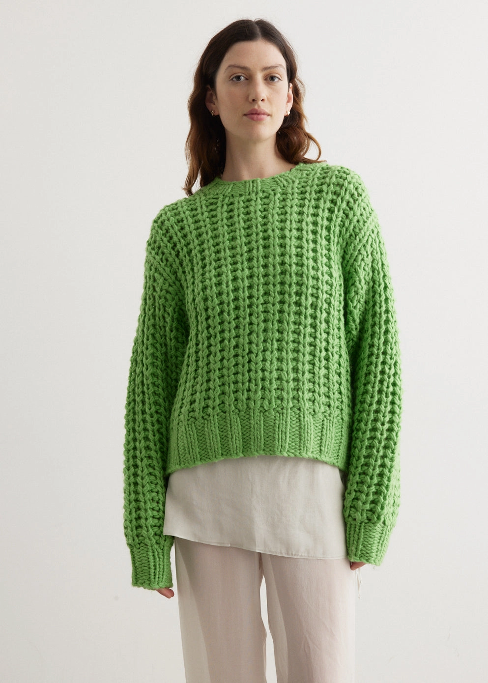 Fresh Warmth Anti Static Finish Hand Knit Sweater