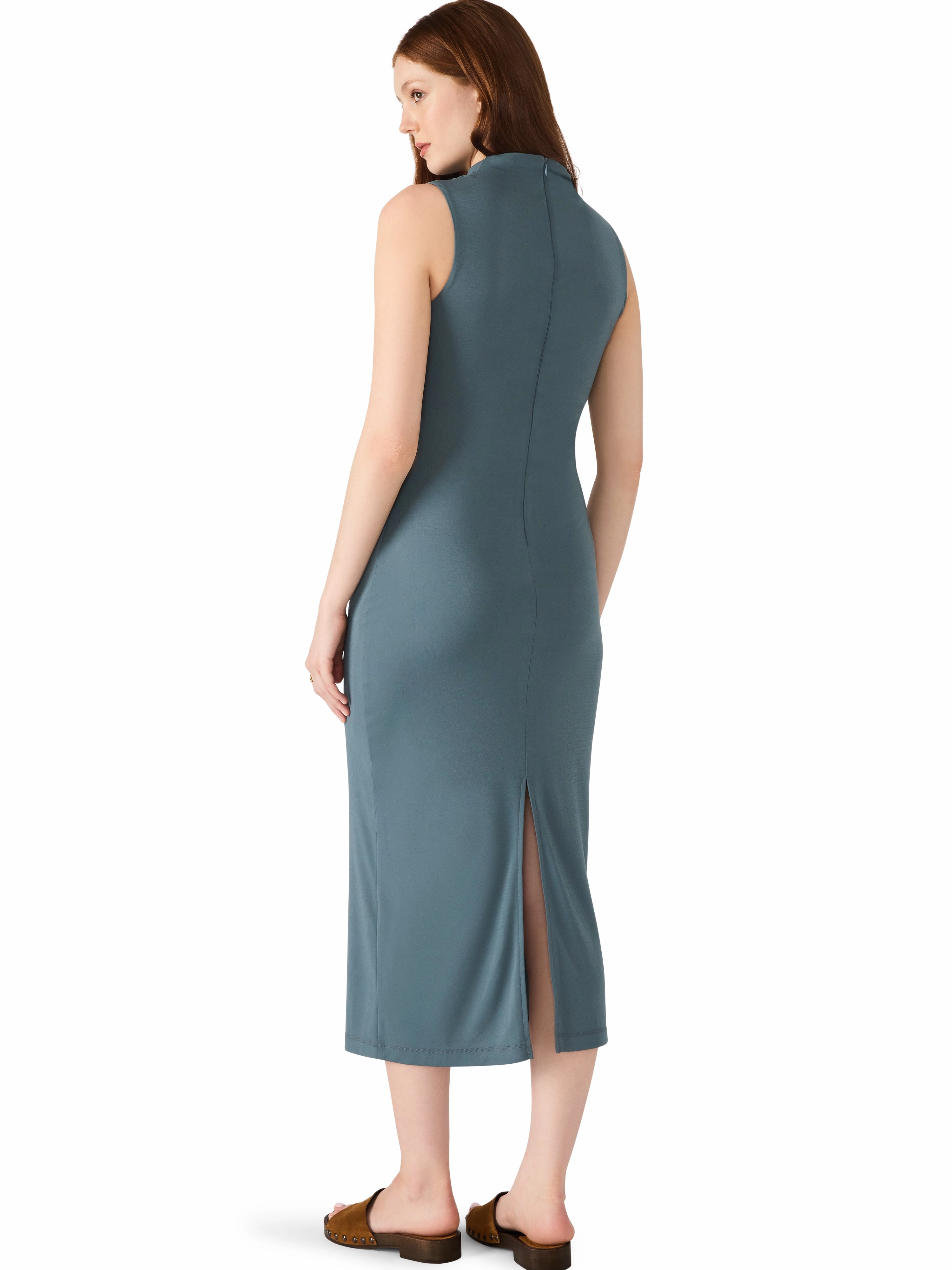Mo Dress in Cloud Grey Back Detail