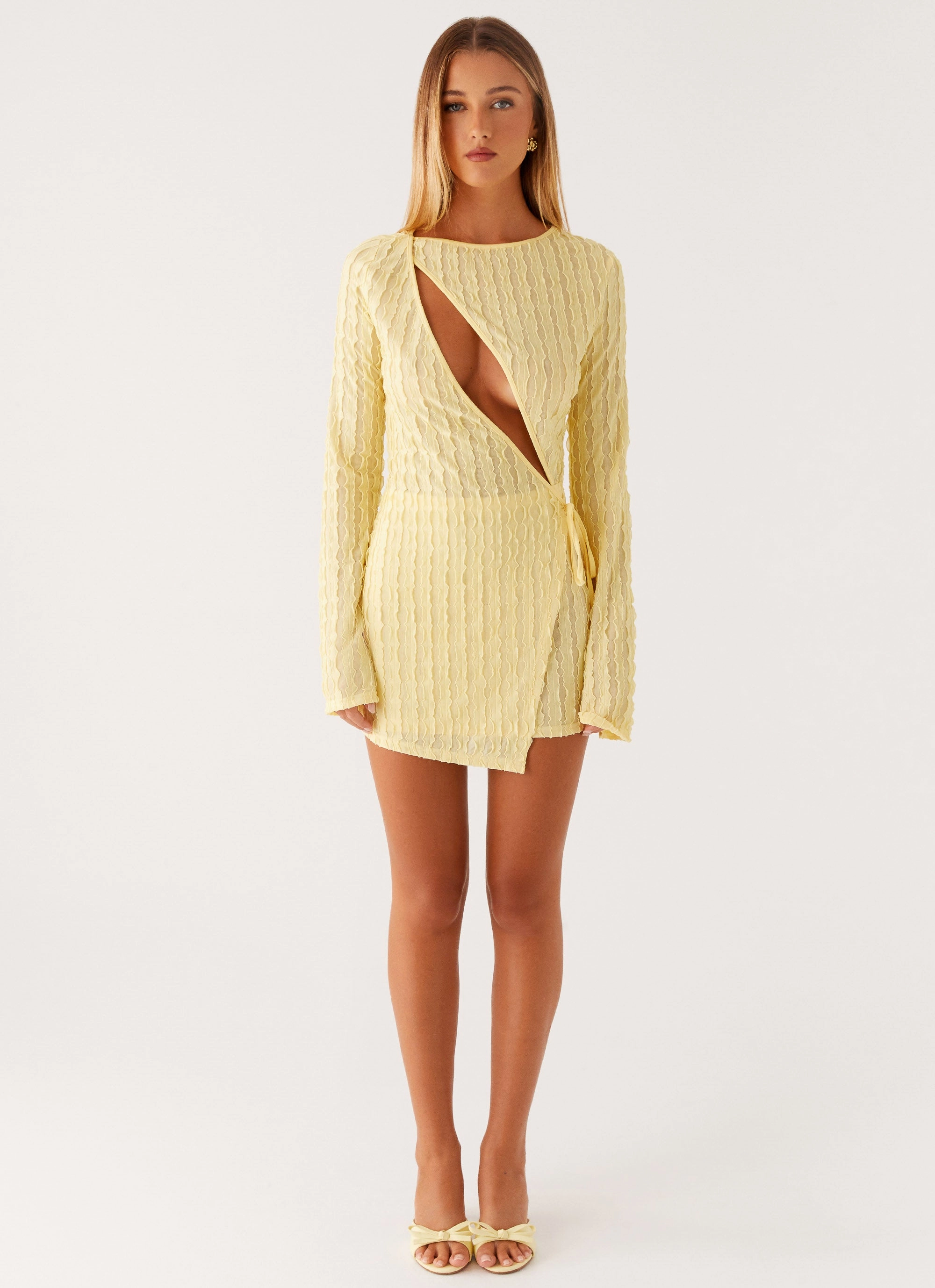 Alfie Mini Dress - Pastel Yellow SeamlessConstruction