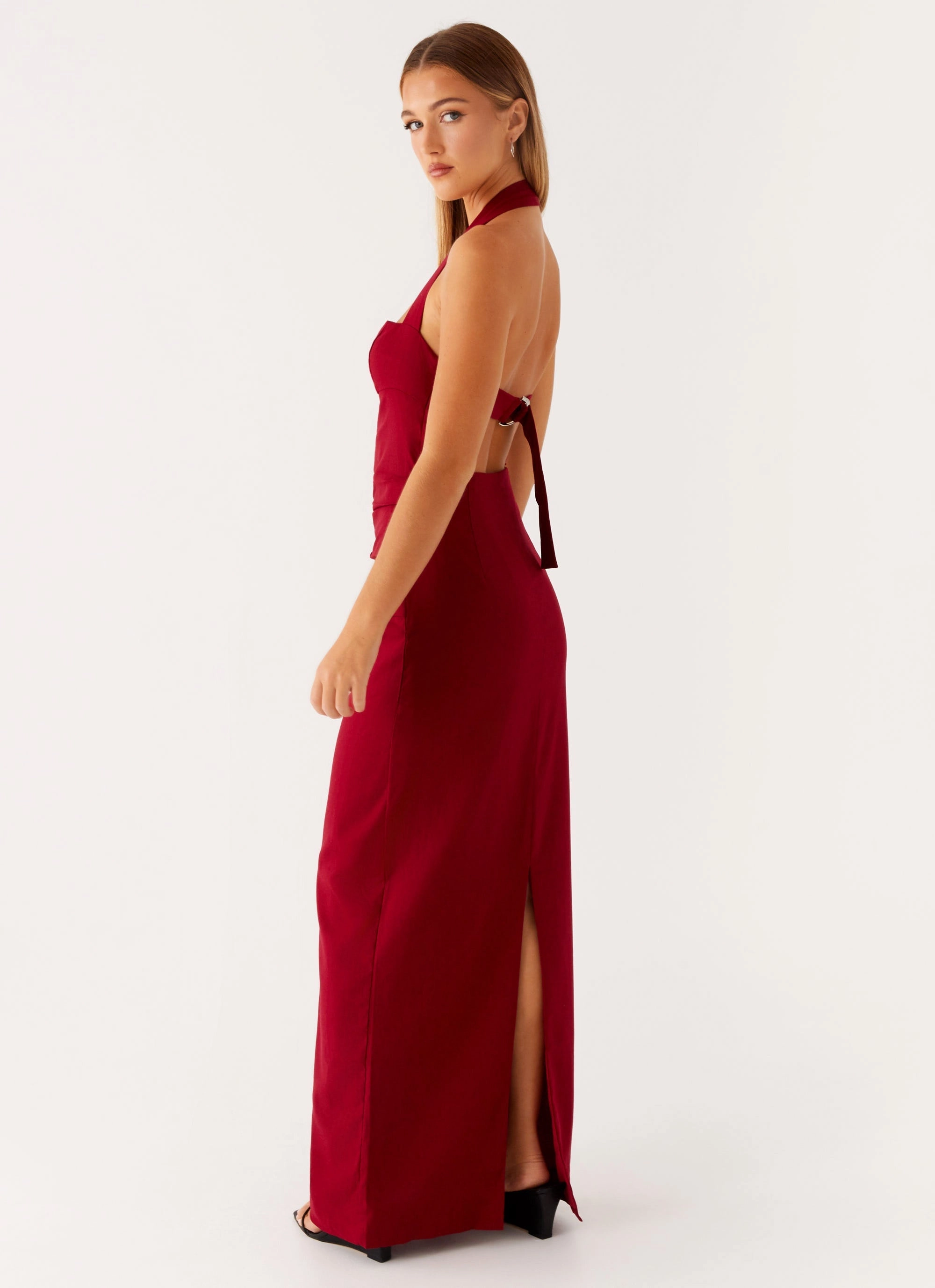 Rumour Has it Maxi Dress - Red Functional Layer Relaxed-fit maxi dress