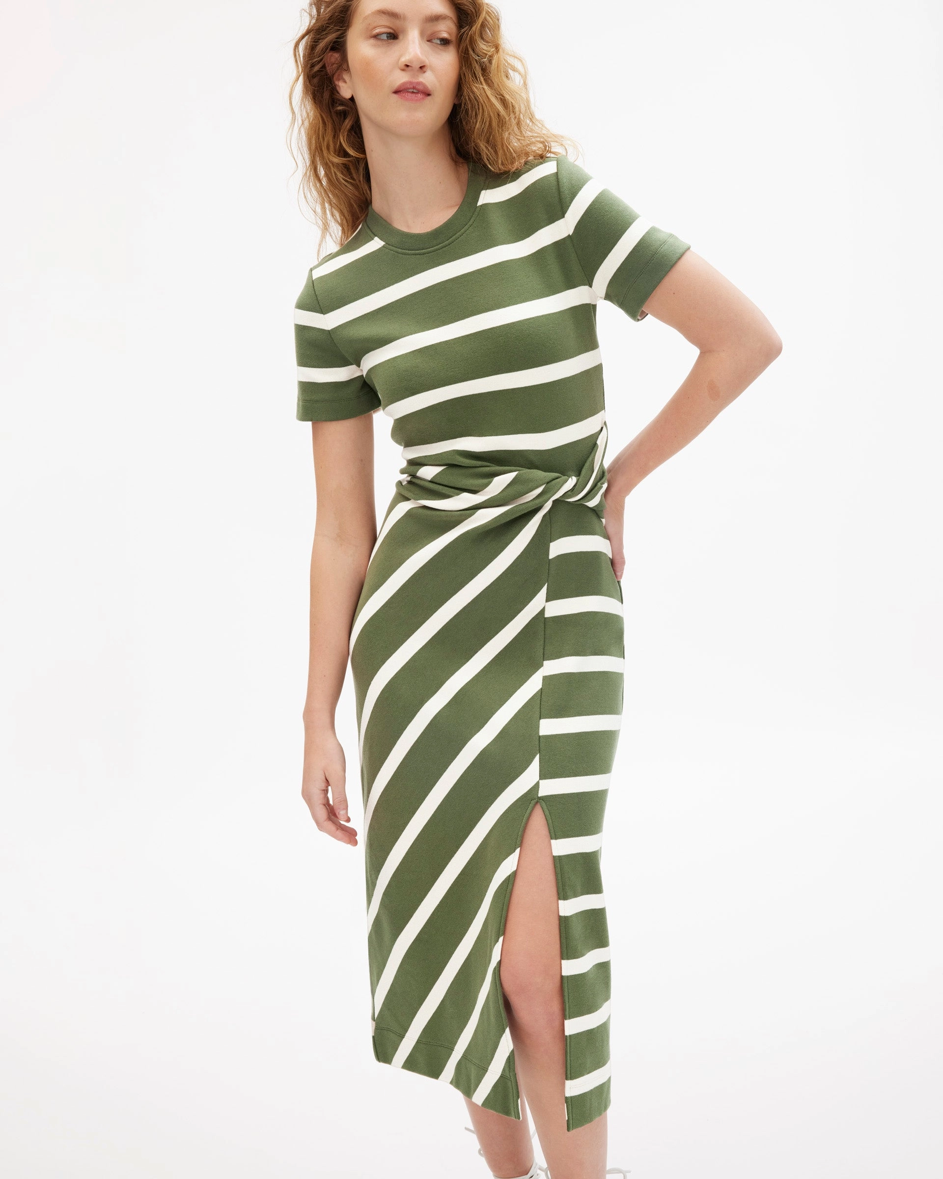 Short Sleeve Striped Cody Dress Classic sheath dress Sharp Look