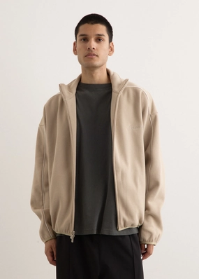 Modern Fit Fleece Track Jacket Breathable Technology Slim Silhouette