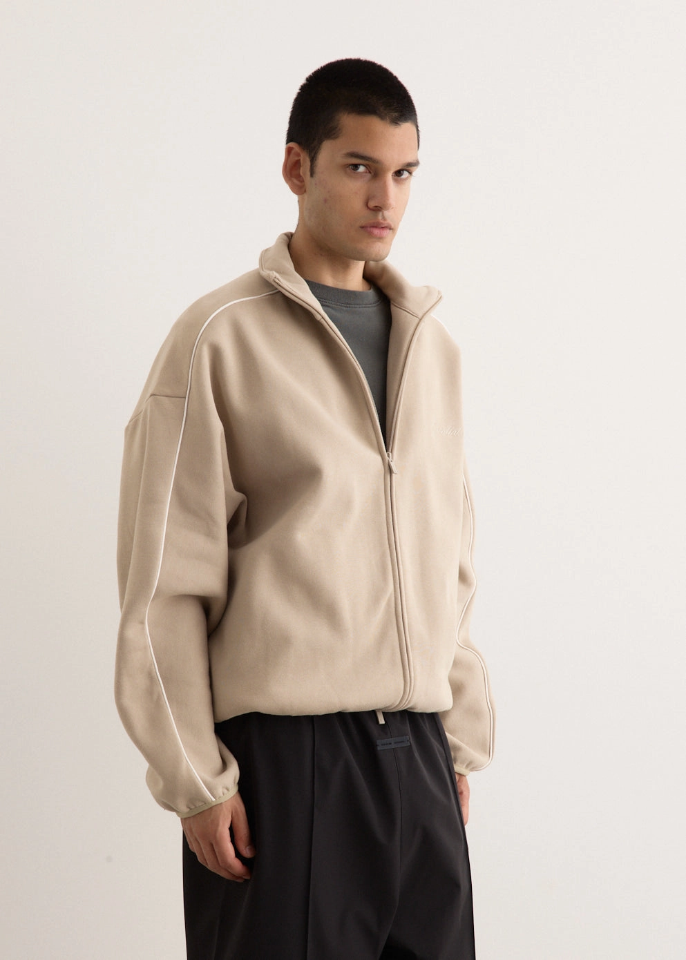 RipResistant Reinforcement Convertible Cuff System Modern Fit Fleece Track Jacket