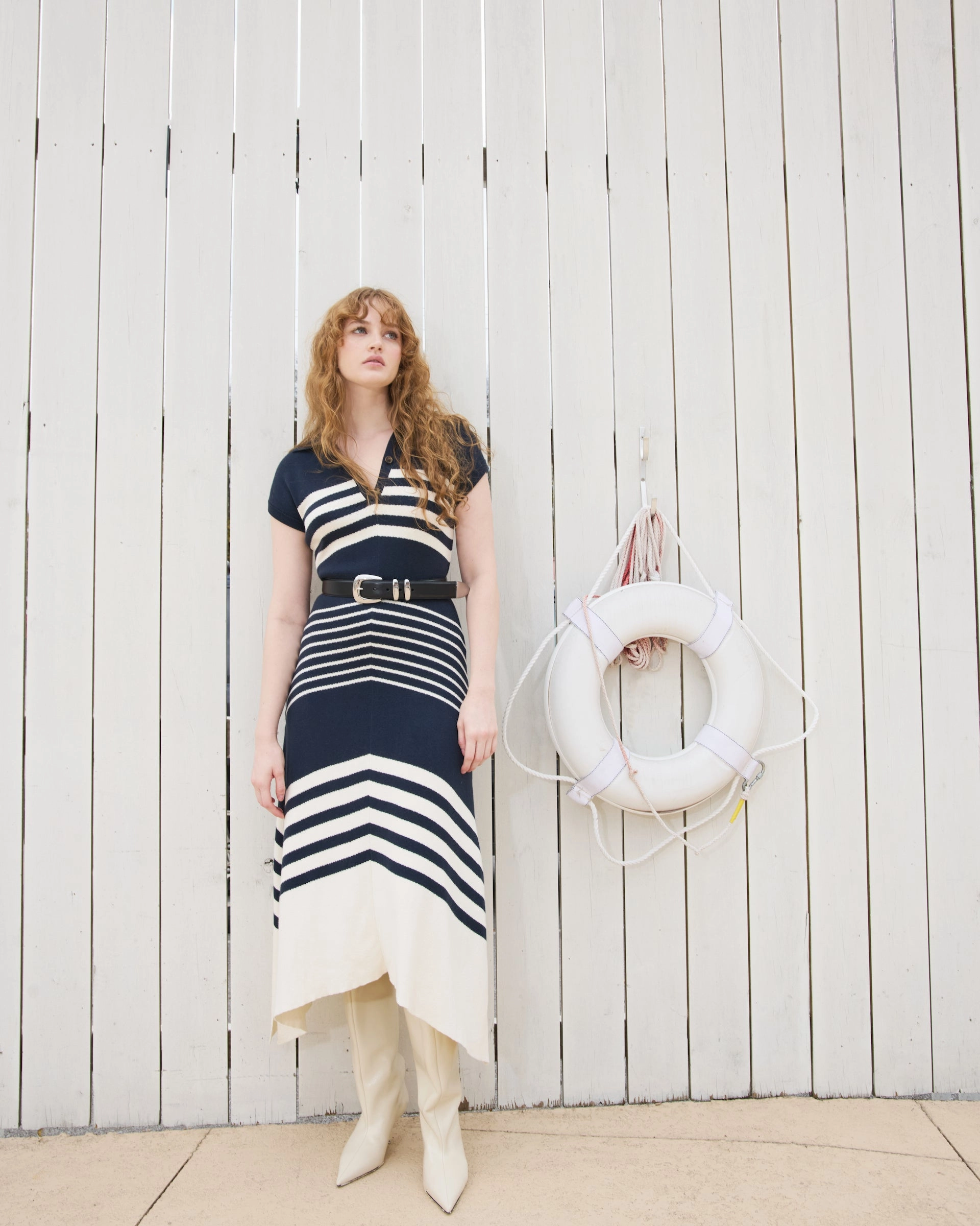 Elastic-Cuff Smooth Vibes Blaine Knit Dress