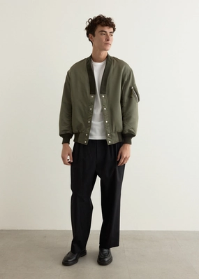 Cotton Nylon Double Twill Bomber Moisture Managing Liner Simple Detail