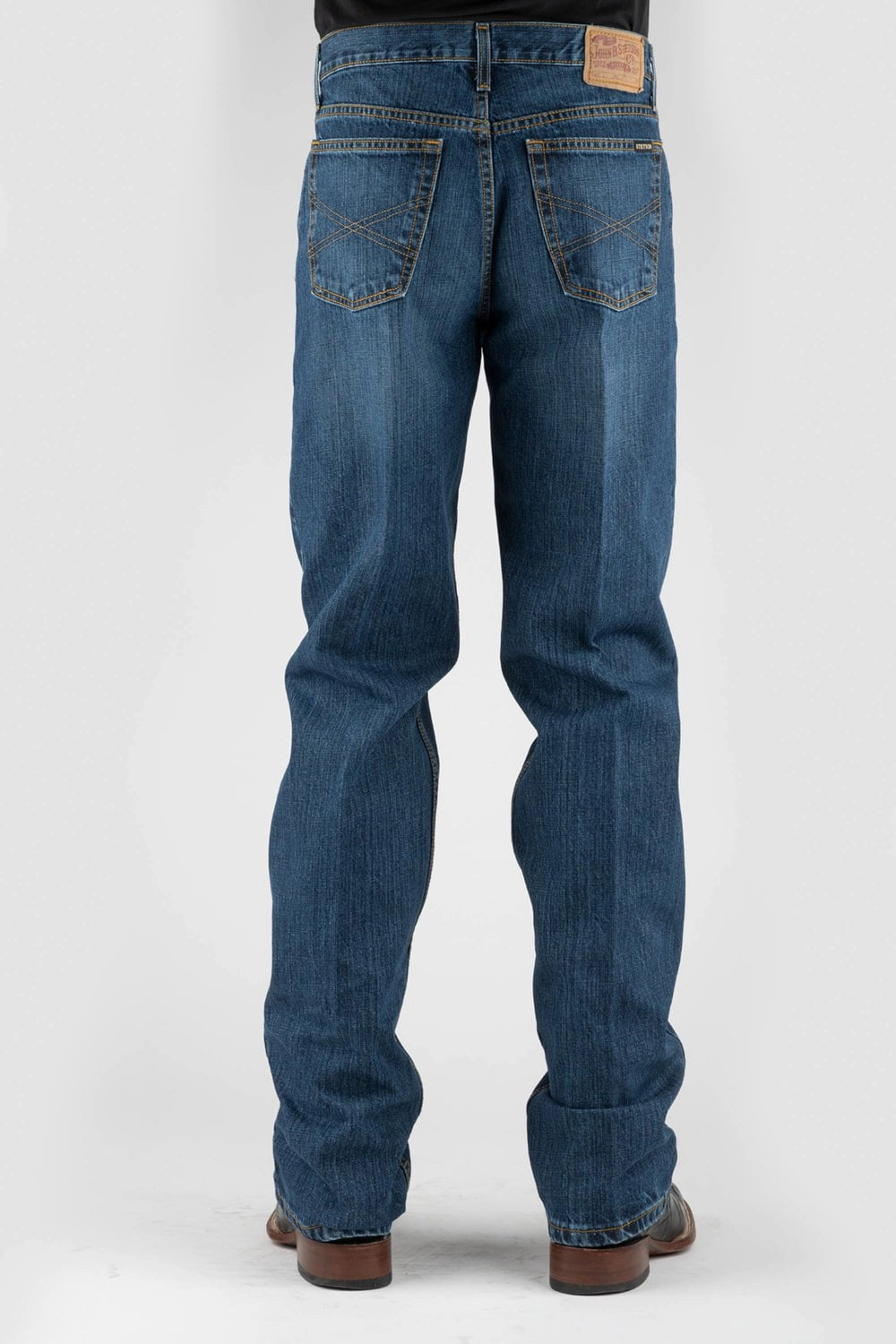 Stetson Mens Classic Wash 100% Cotton X Embroidered Jeans Anywhere Fit
