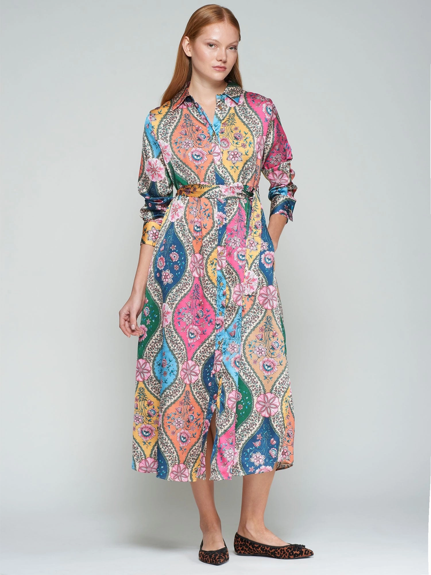 FLORAL SHIRT DRESS Grace Soft