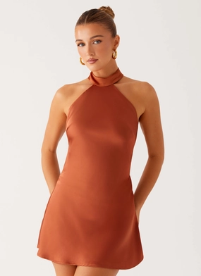 Golden Dunes Mini Dress - Rust Low Key Comfy Style