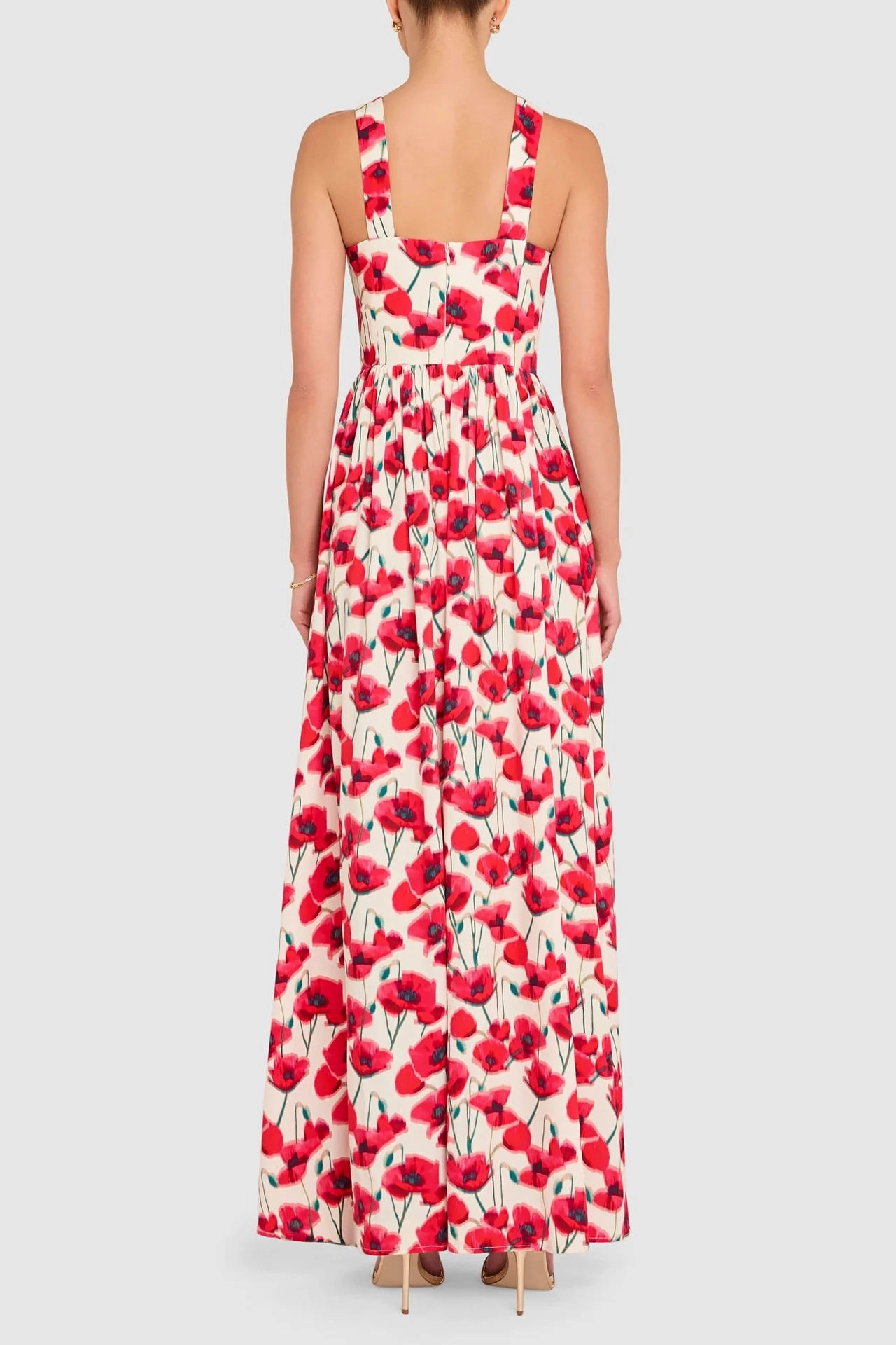 Florence Maxi Dress in Poppy Field Modest Light