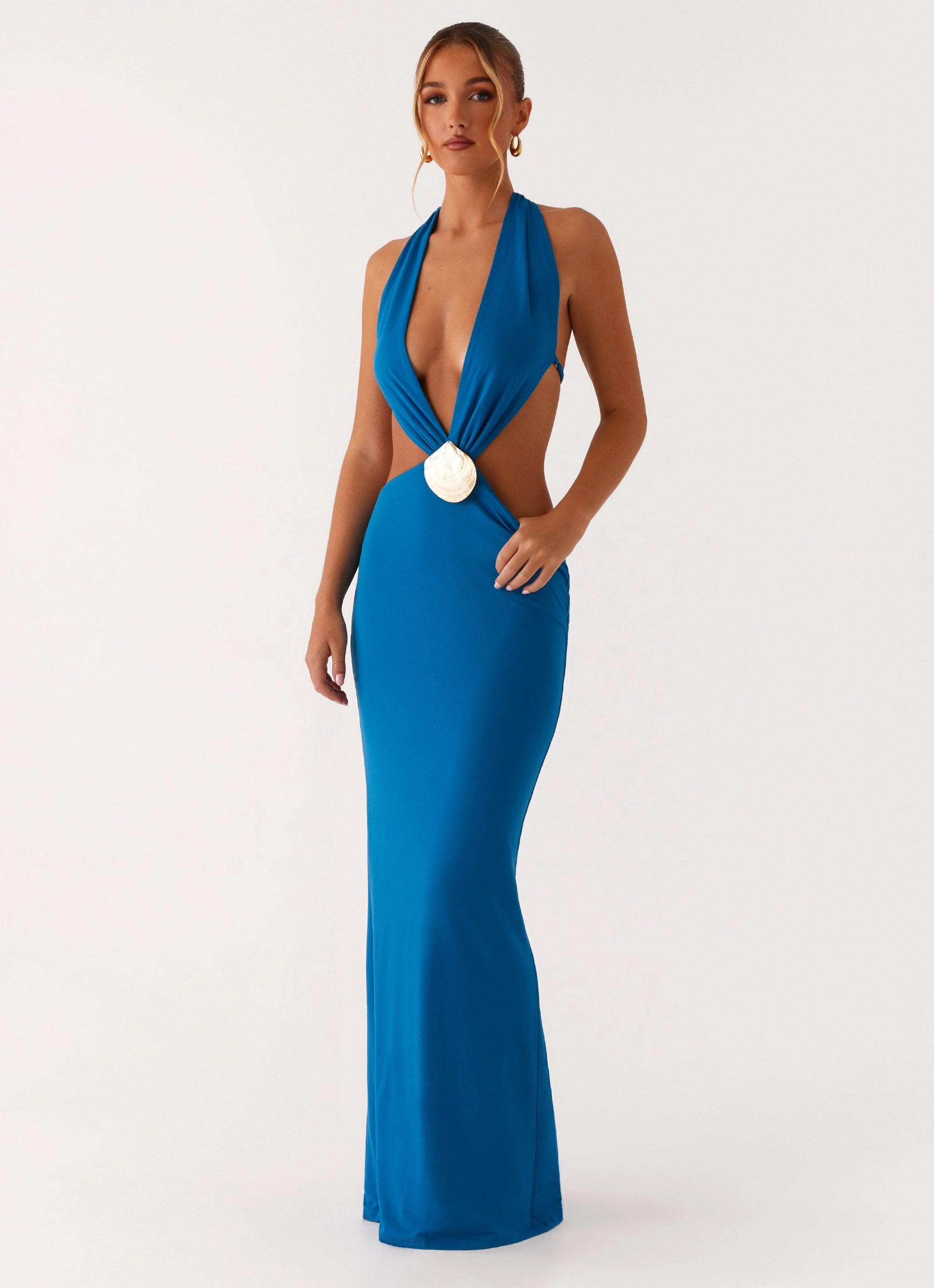 summer breeze Flossy Maxi Dress - Royal Blue